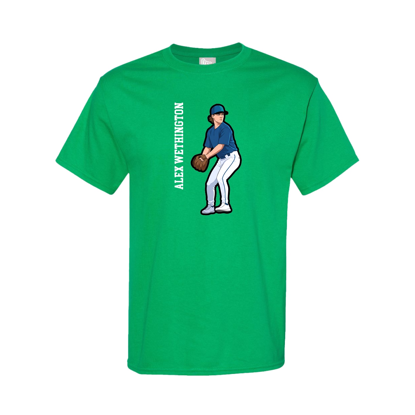Tee — Name Vertical in Green