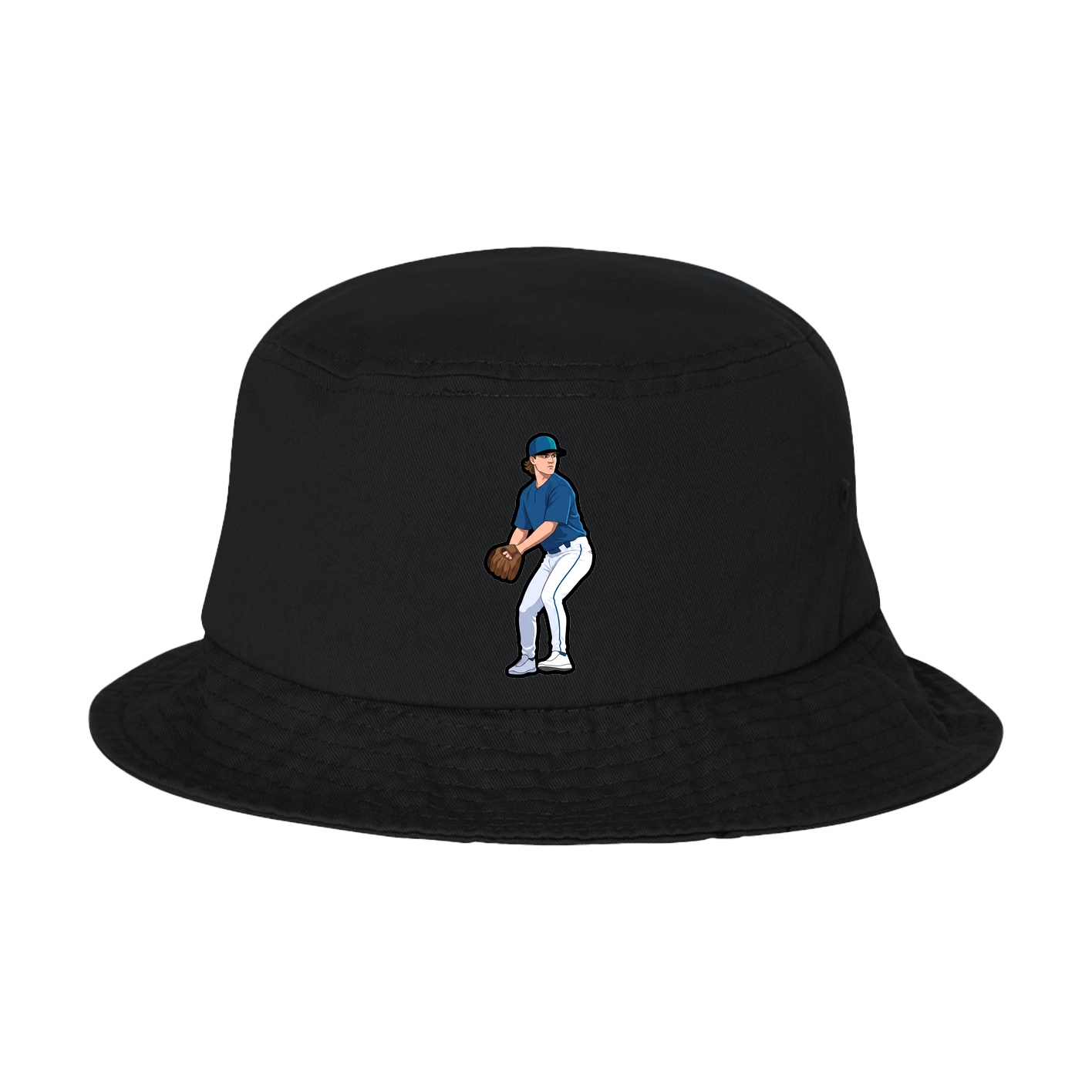 Bucket Cap — Name Vertical in Black