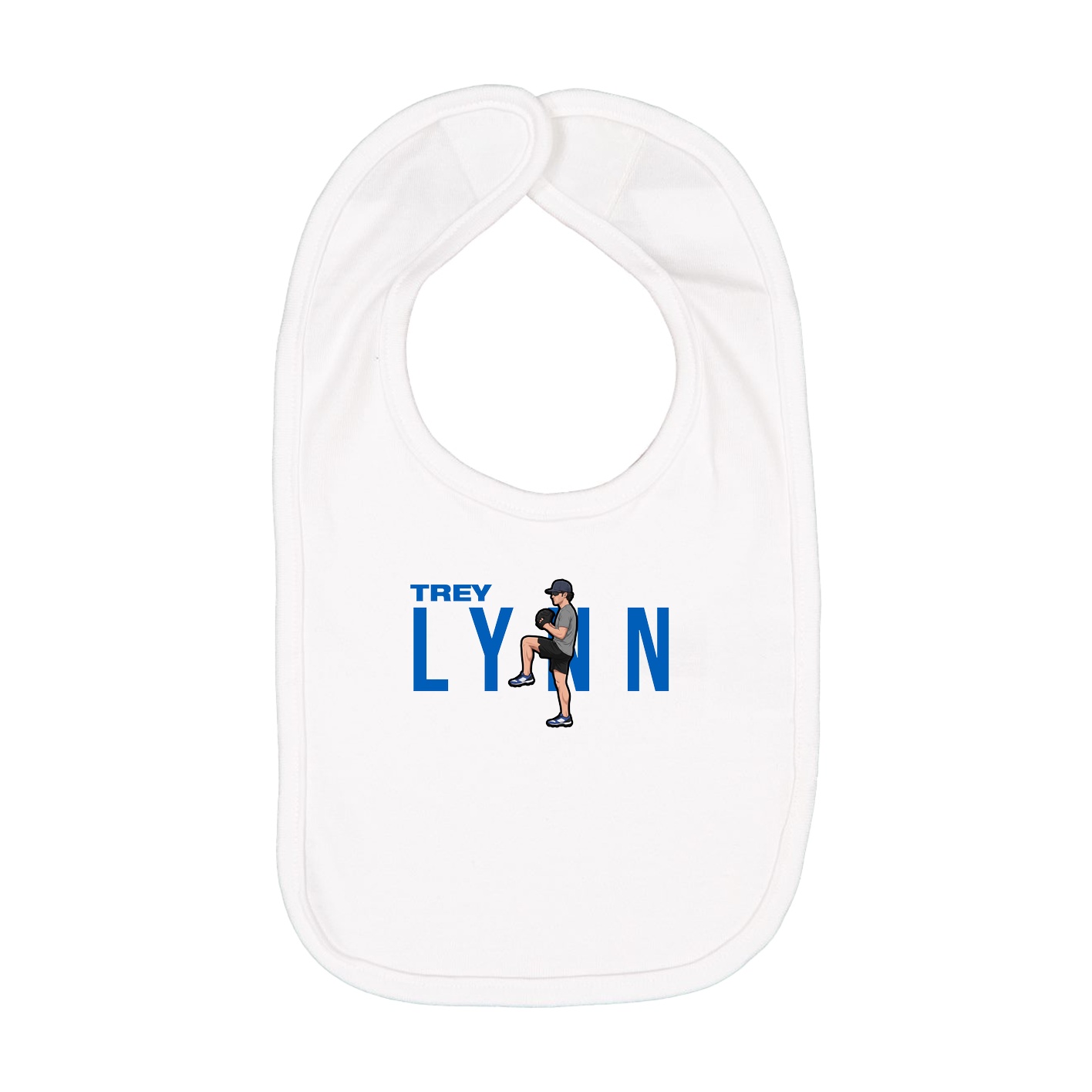 Infant Bib — Player Name in White