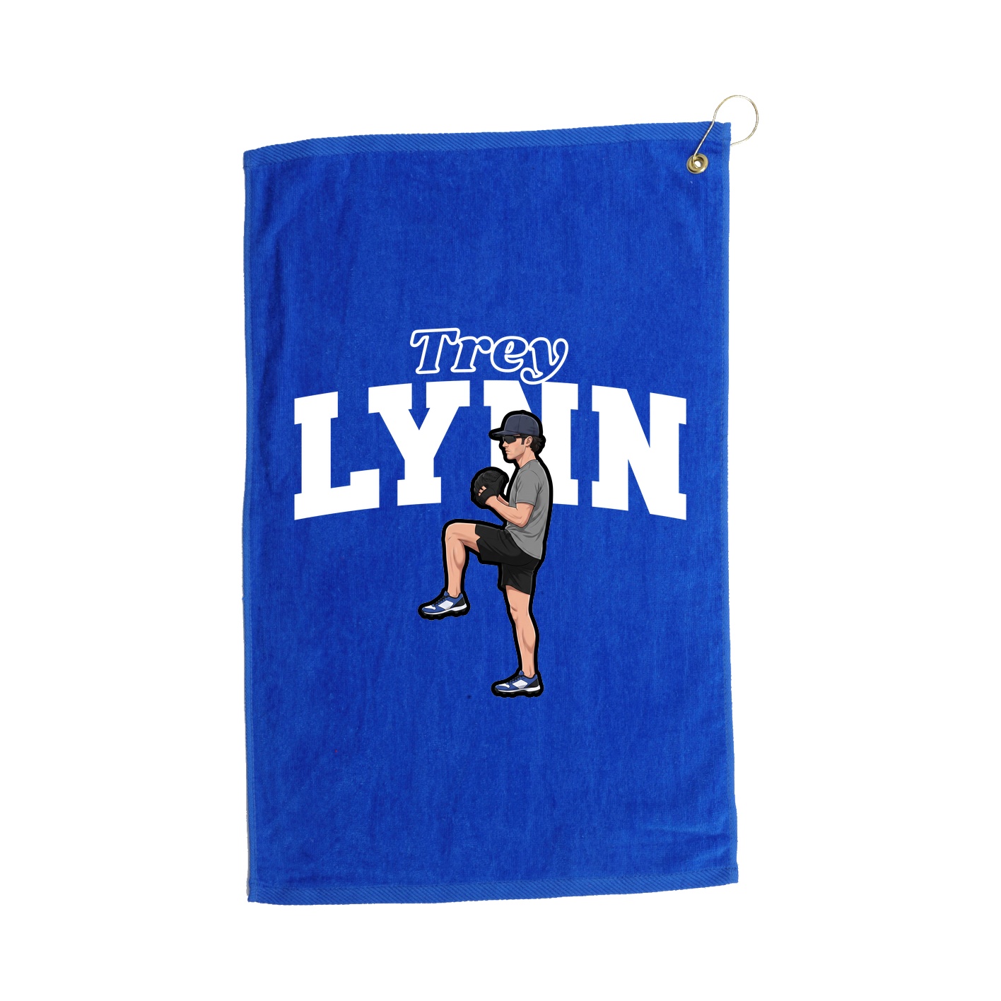 Golf Towel — Name Arch in Royal