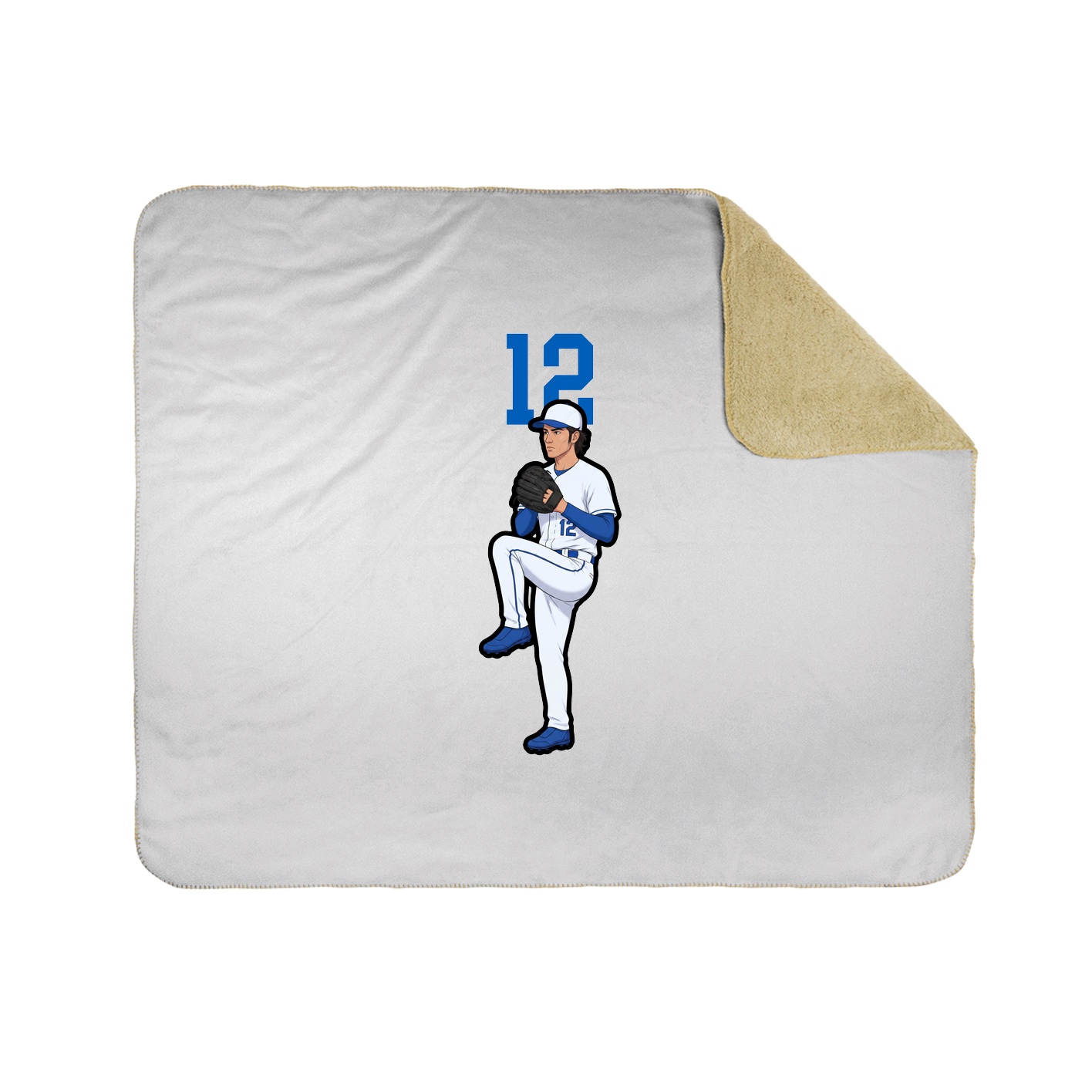 Throw Blanket — Number Top in White