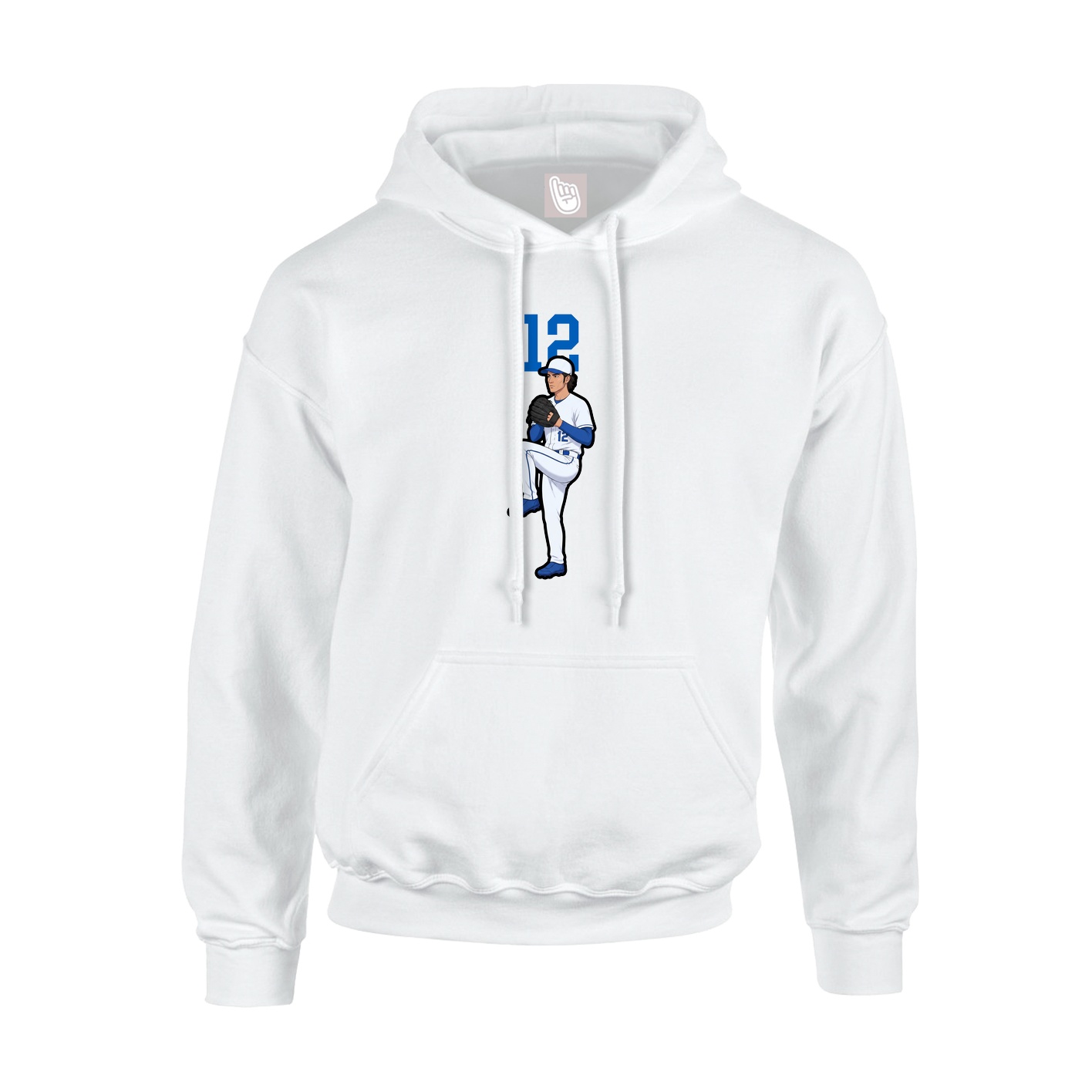 Hoodie — Number Top in White