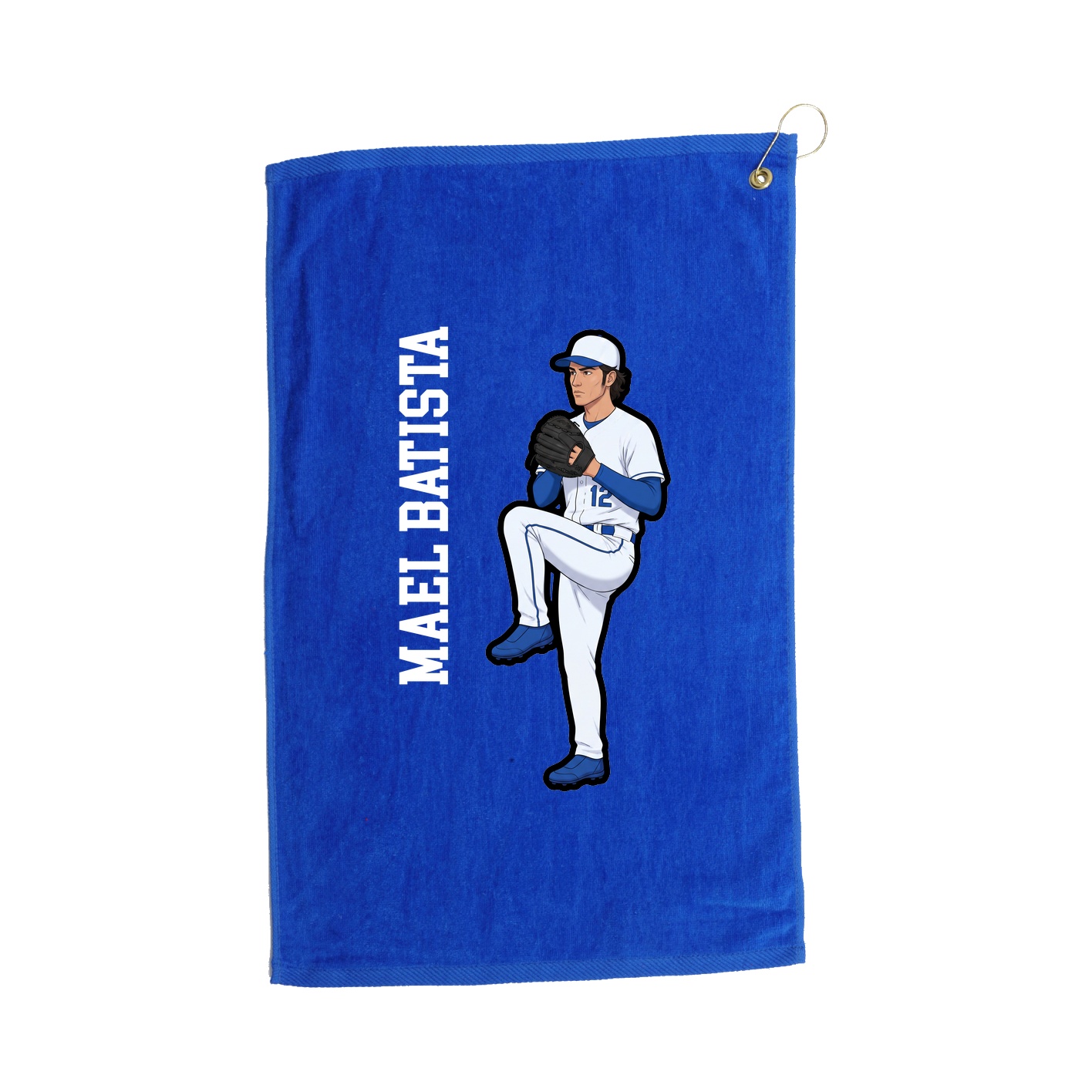 Golf Towel — Name Vertical in Royal