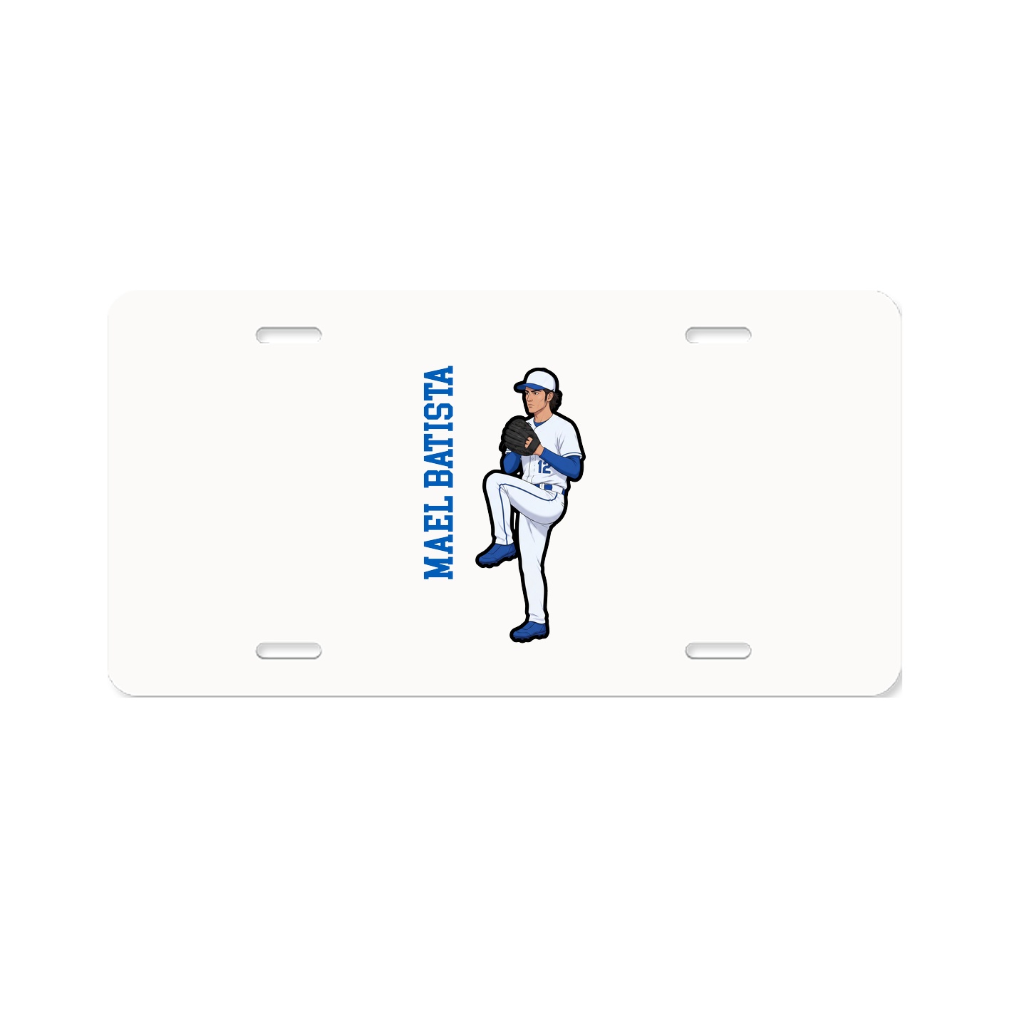 License Plate — Name Vertical in Classic