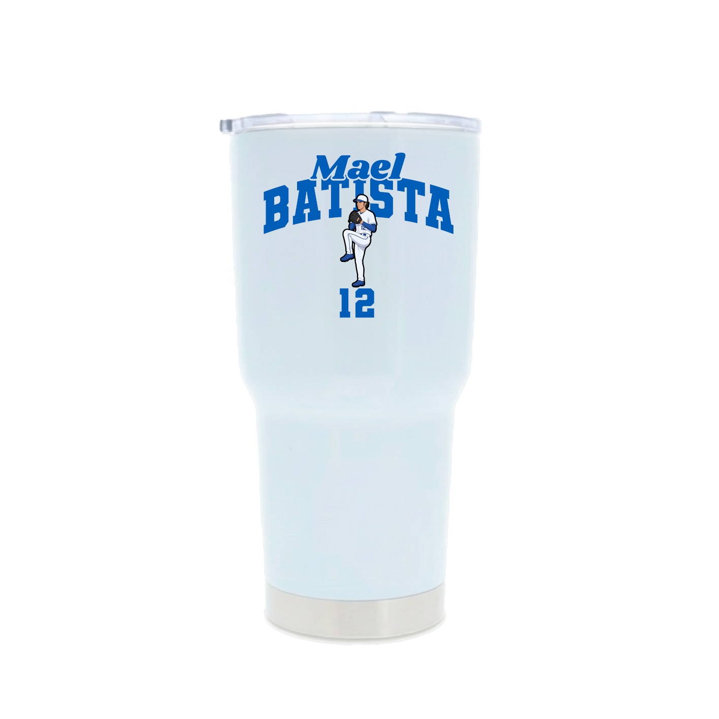 30oz Stainless Steel Tumbler — Signature Arch in White