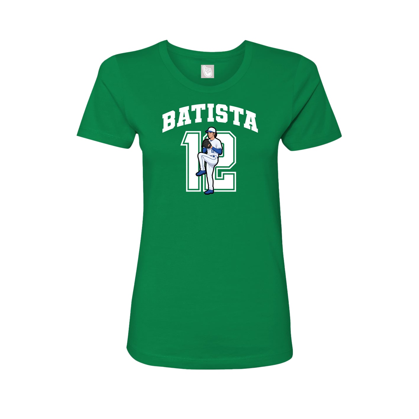 Fitted Women's Tee — Number in Green