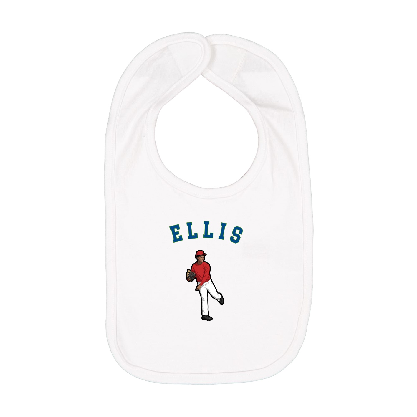 Infant Bib — Shirsey Arch in White