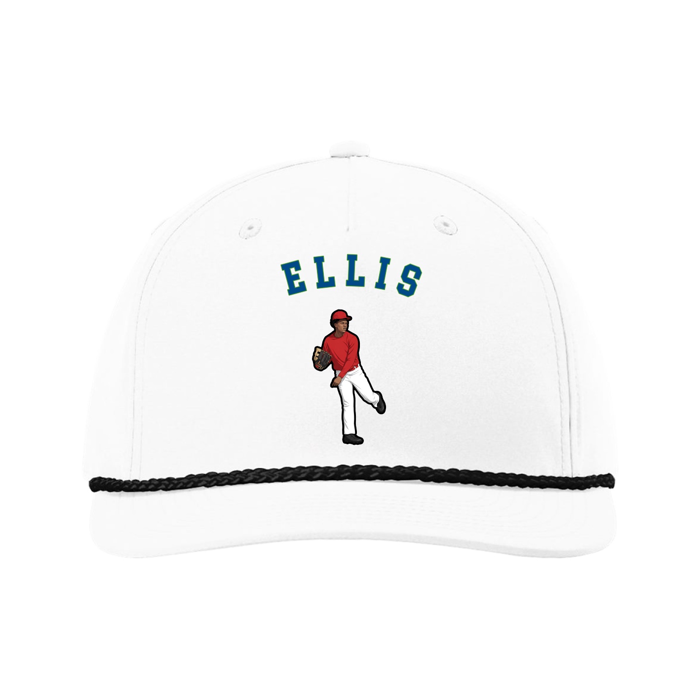 Five-Panel Classic Rope Cap — Shirsey Arch in White