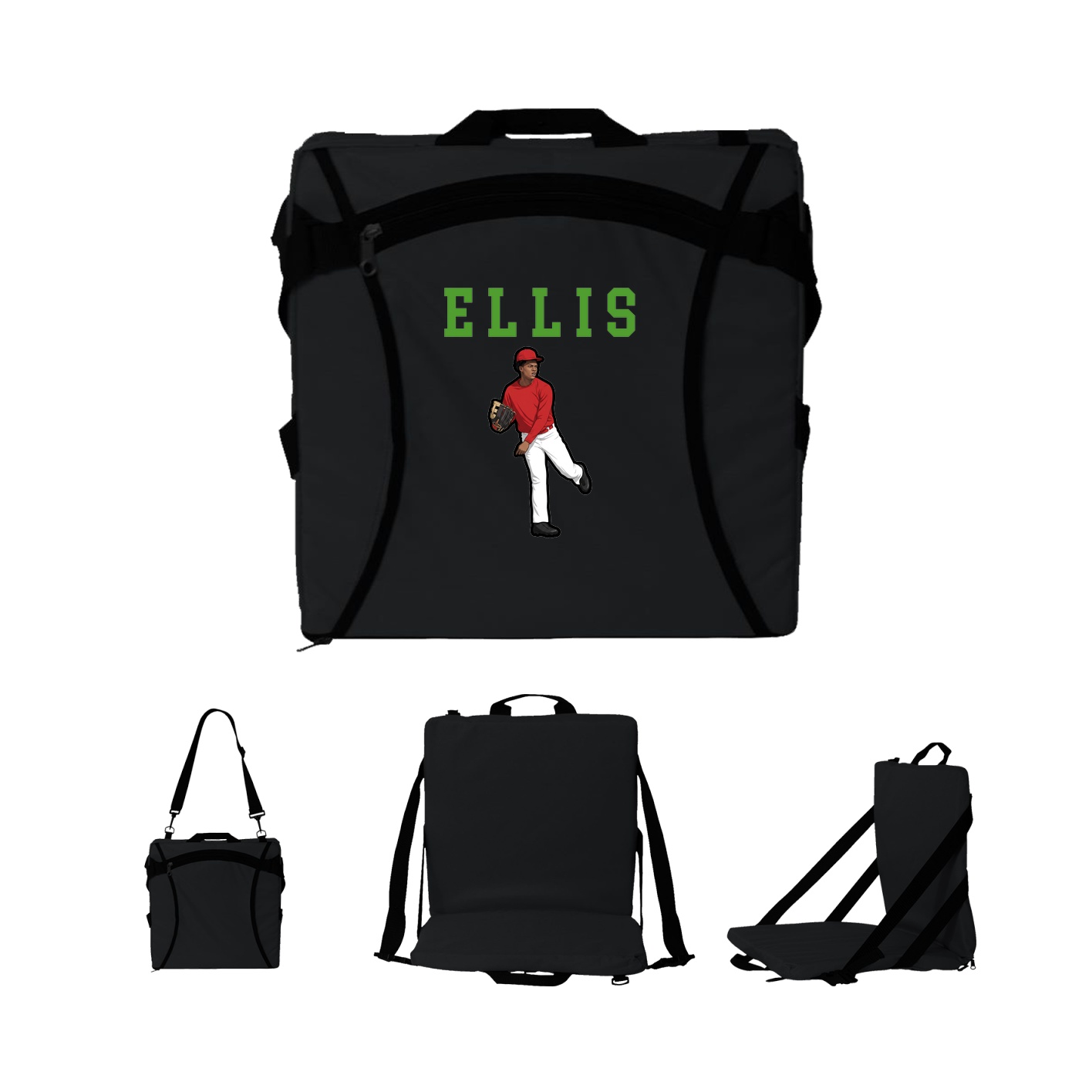 Folding Stadium Seat — Shirsey in Black