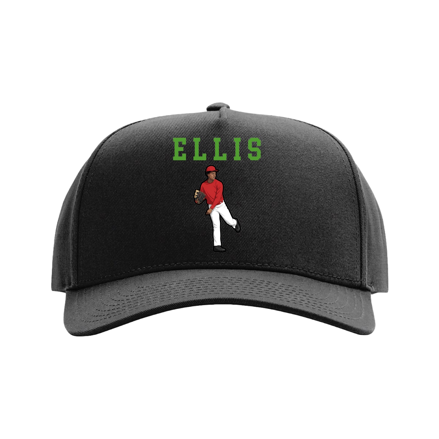 Full Fabric Five-Panel Champ Cap — Shirsey in Black