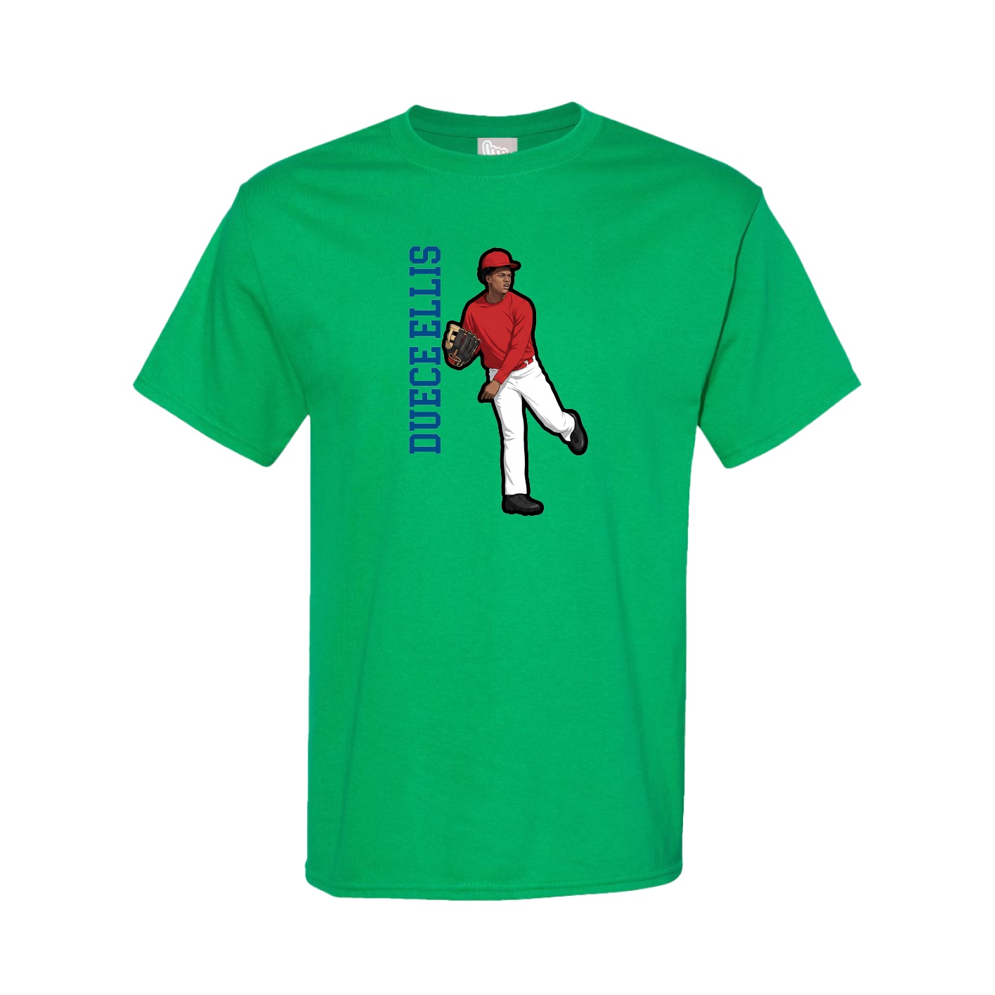 Youth Tee — Name Vertical in Green