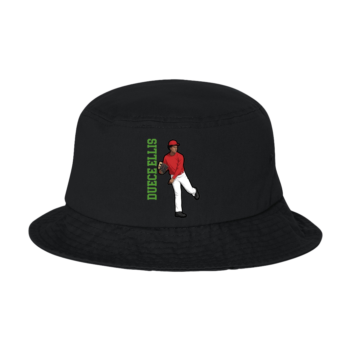 Bucket Cap — Name Vertical in Black