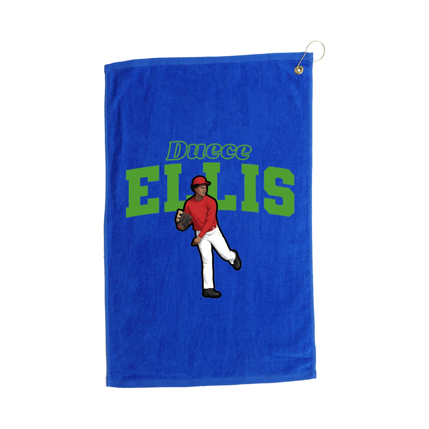 Golf Towel — Name Arch in Royal