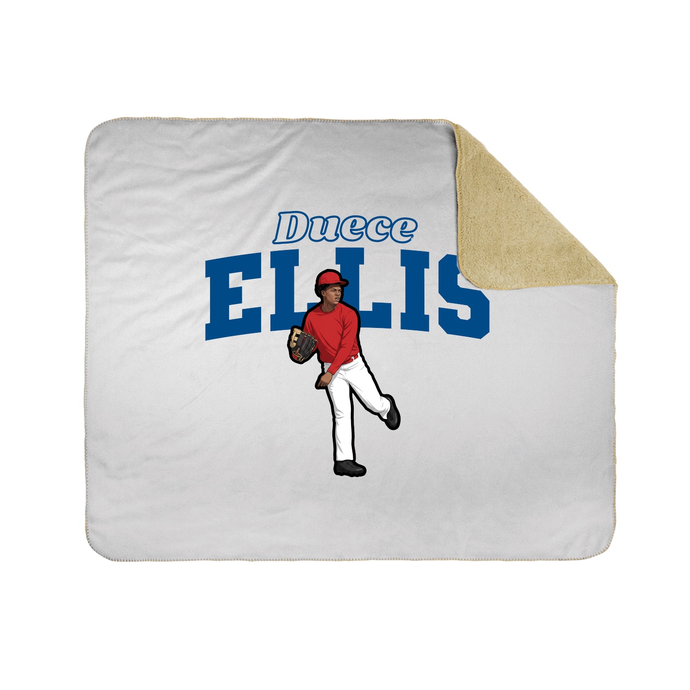 Throw Blanket — Name Arch in White