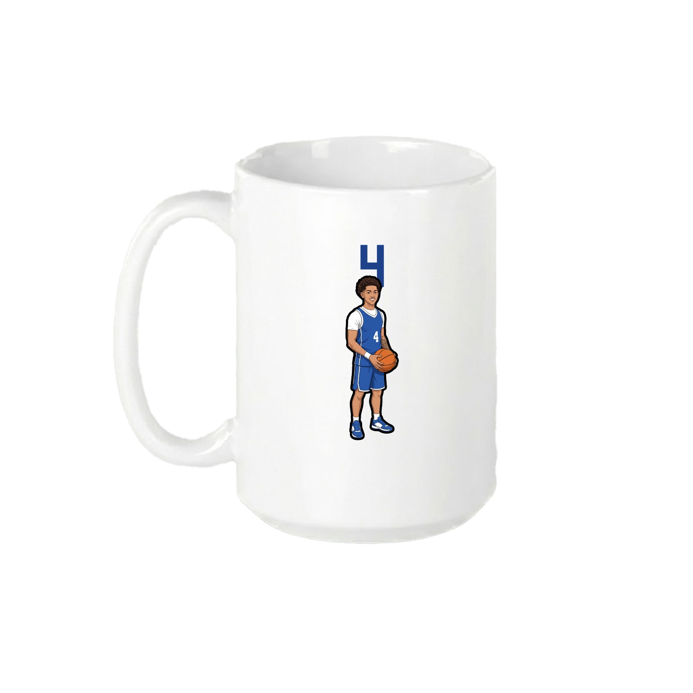 15oz Coffee Mug — Number Top in White