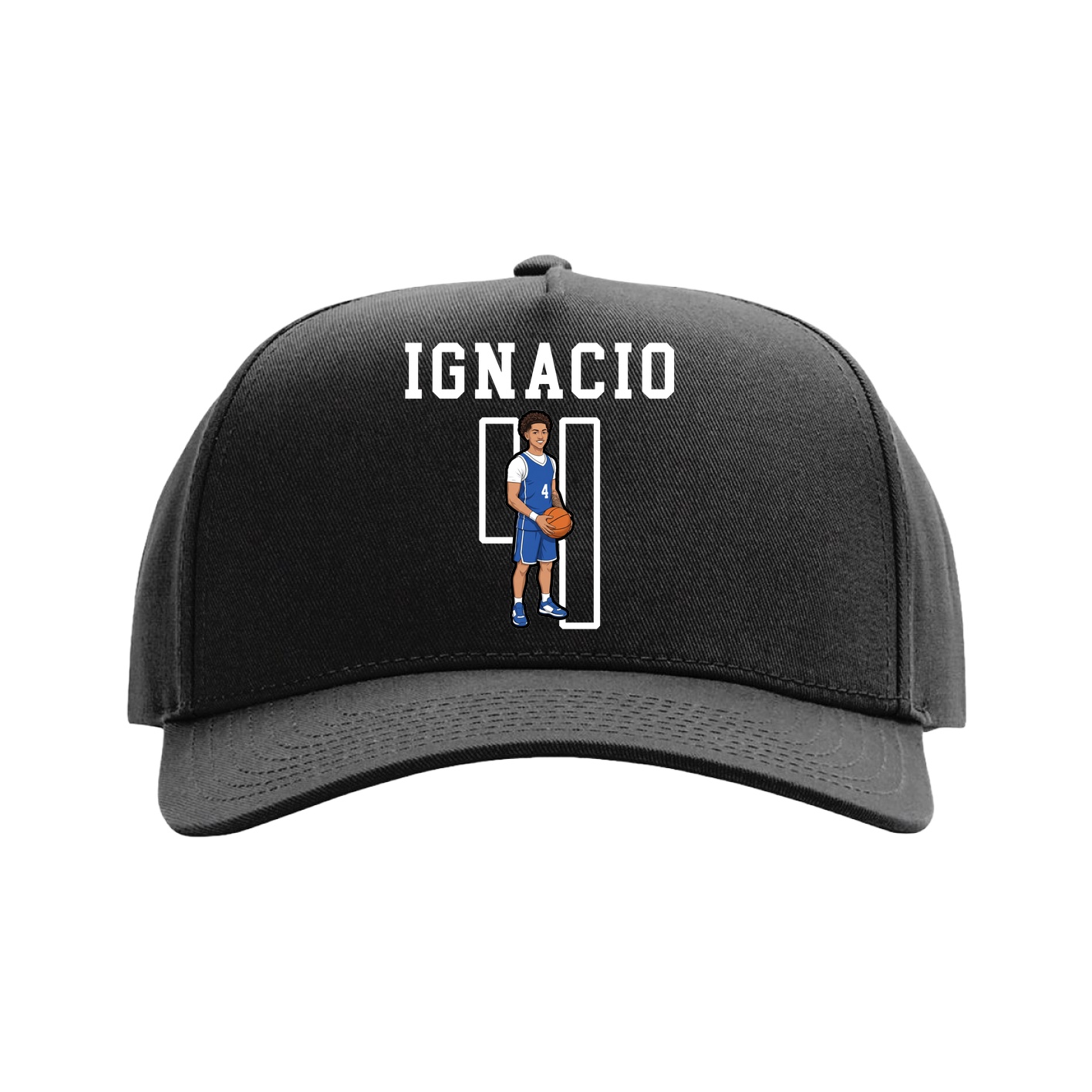 Full Fabric Five-Panel Champ Cap — Shirsey in Black