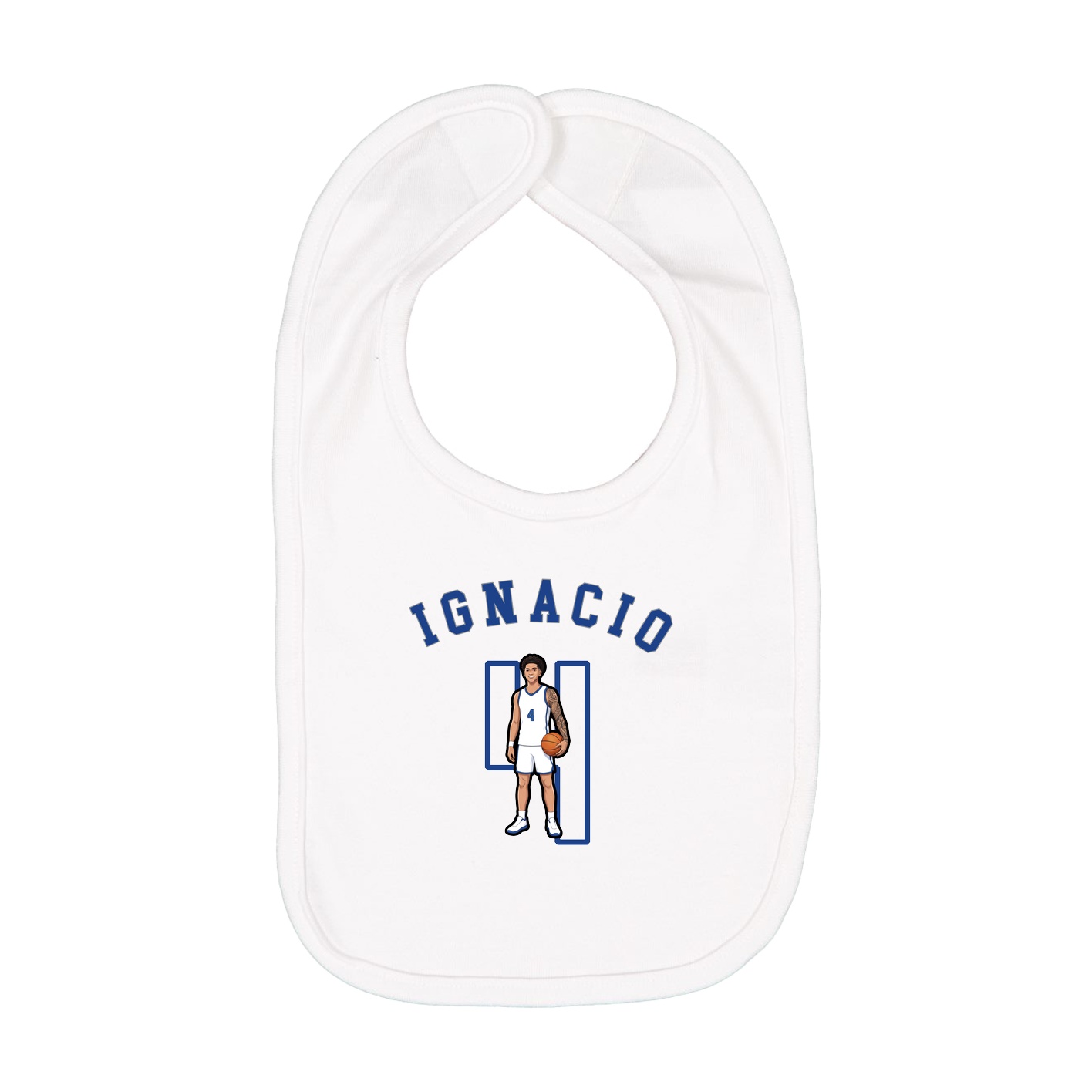Infant Bib — Shirsey Arch in White