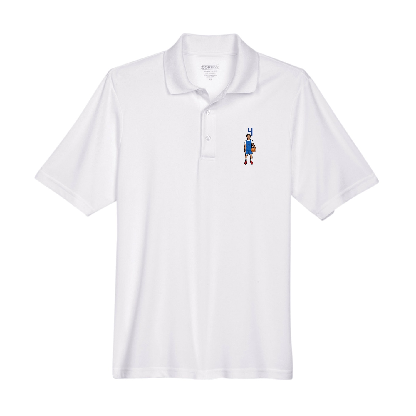 Performance Polo — Number Top in White