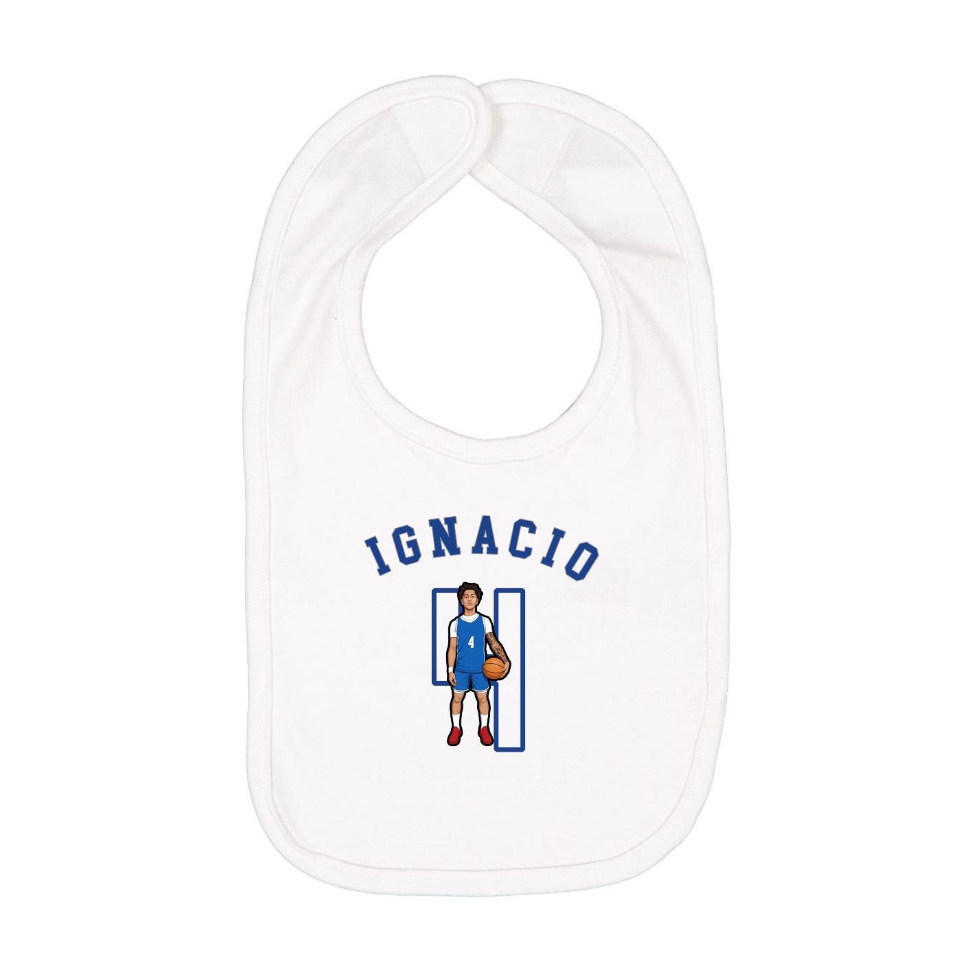 Infant Bib — Shirsey Arch in White