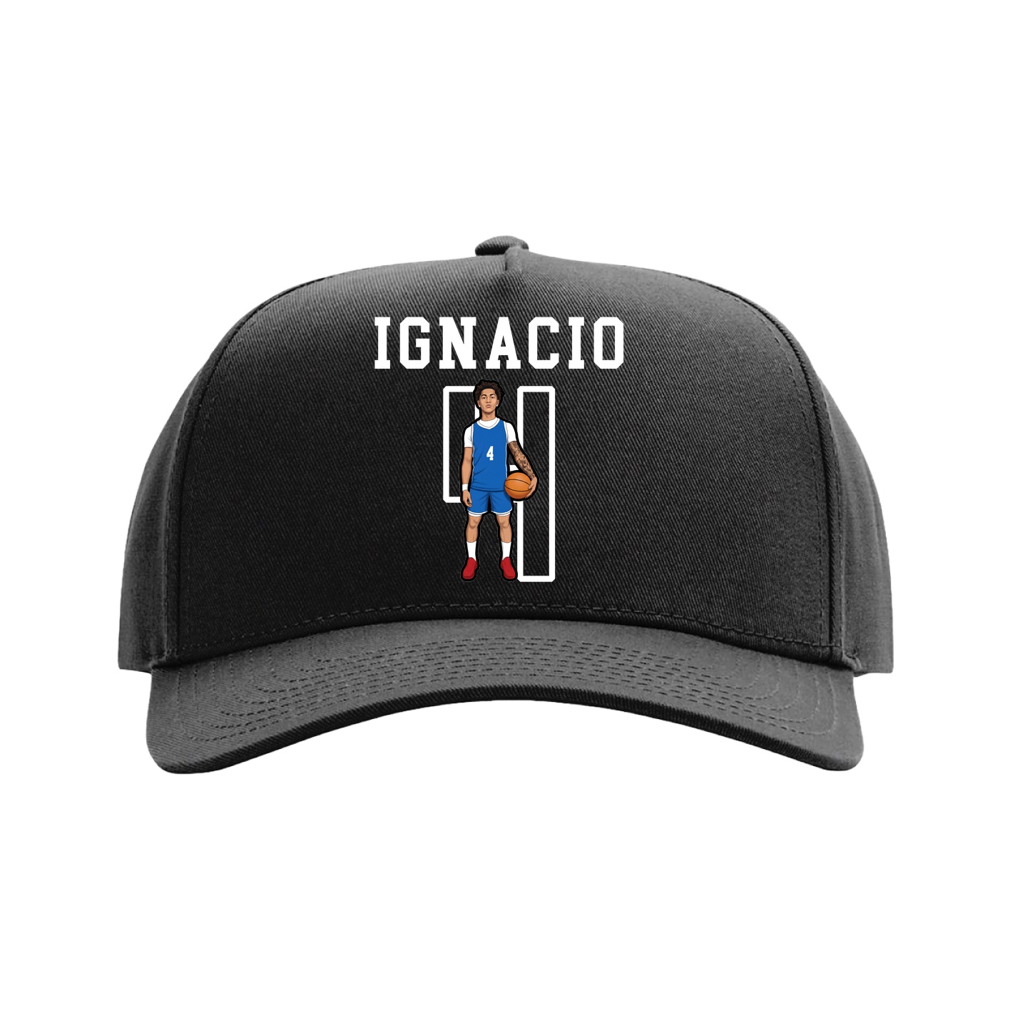 Full Fabric Five-Panel Champ Cap — Shirsey in Black