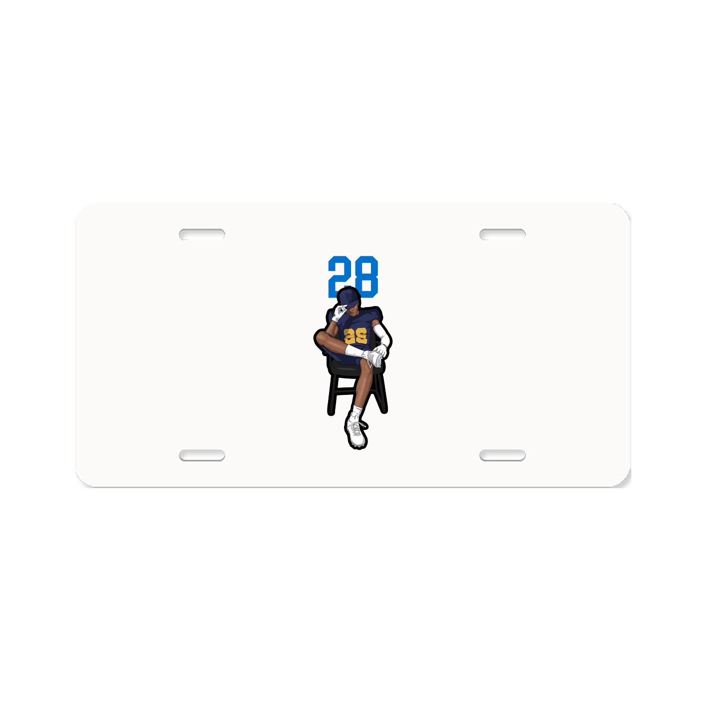 License Plate — Number Top in Classic