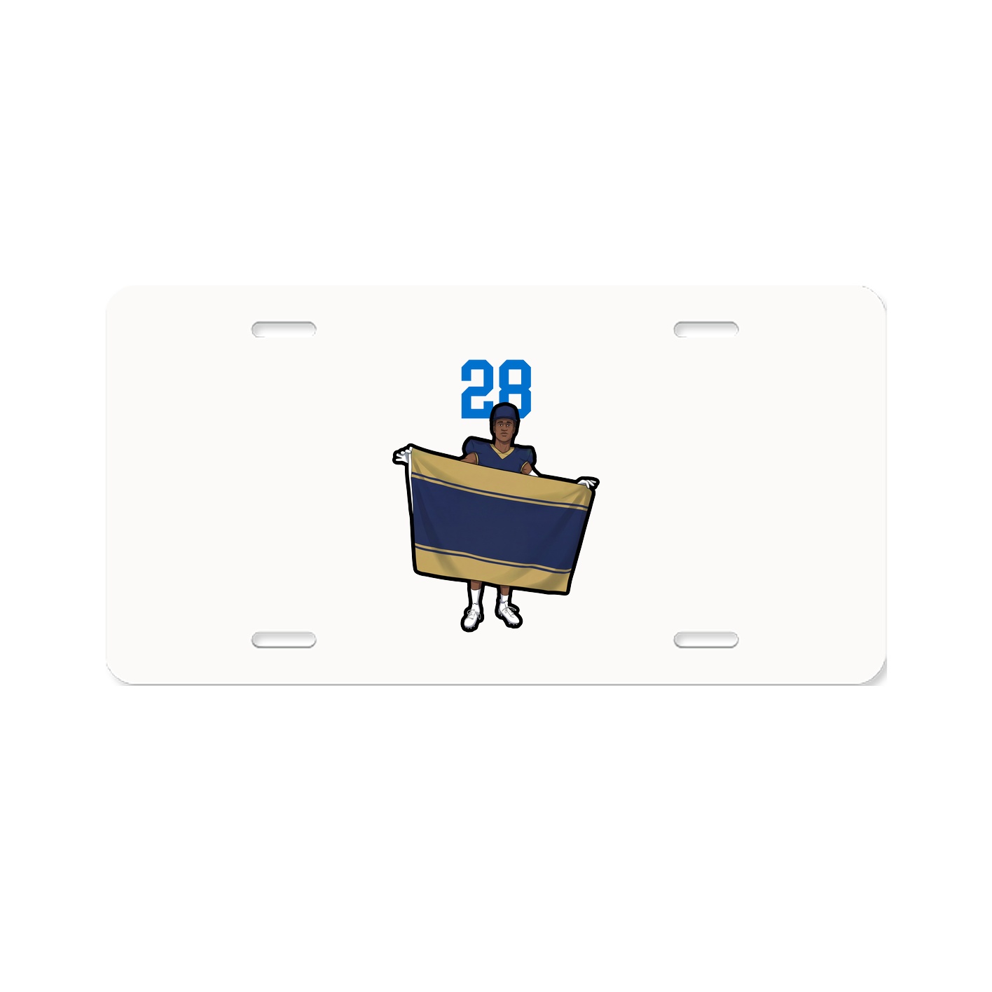 License Plate — Number Top in Classic