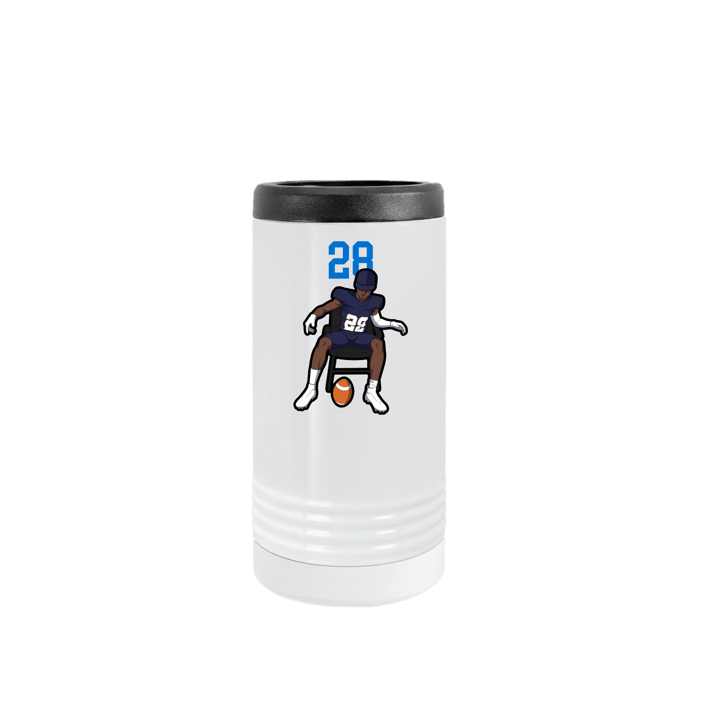 Slim Beverage Holder — Number Top in White