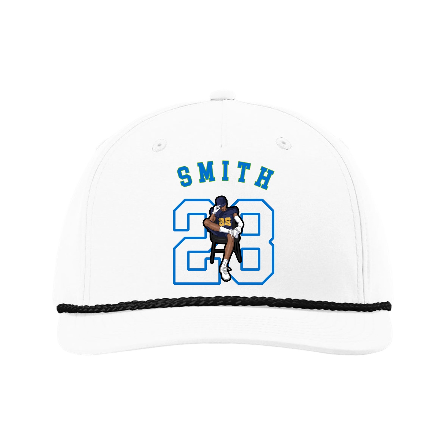 Five-Panel Classic Rope Cap — Shirsey Arch in White
