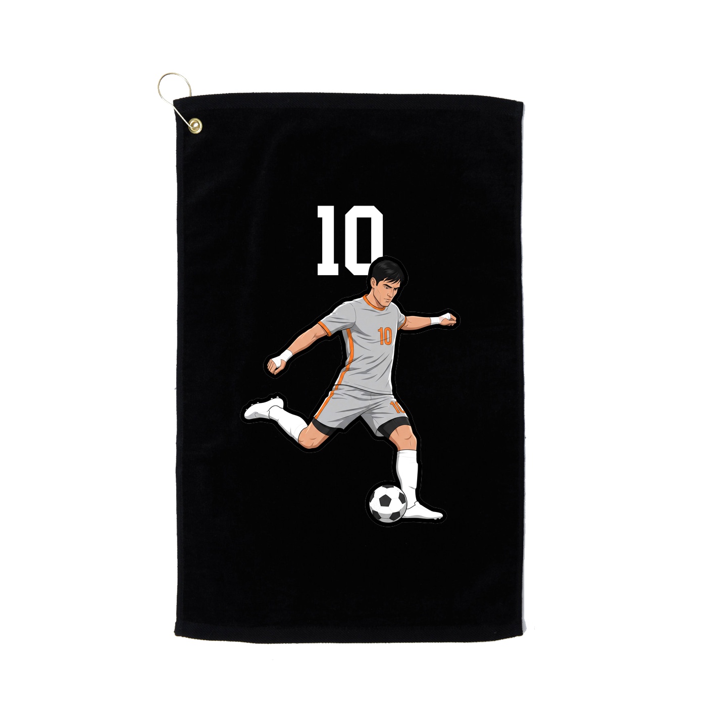 Golf Towel — Number Top in Black