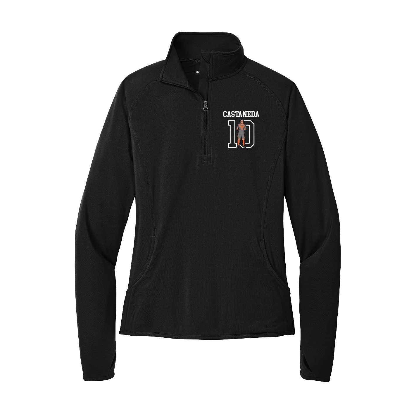 Women's Q-Zip Pullover — Shirsey in Black