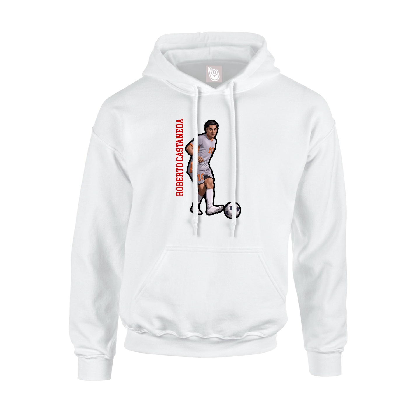 Youth Hoodie — Name Vertical in White