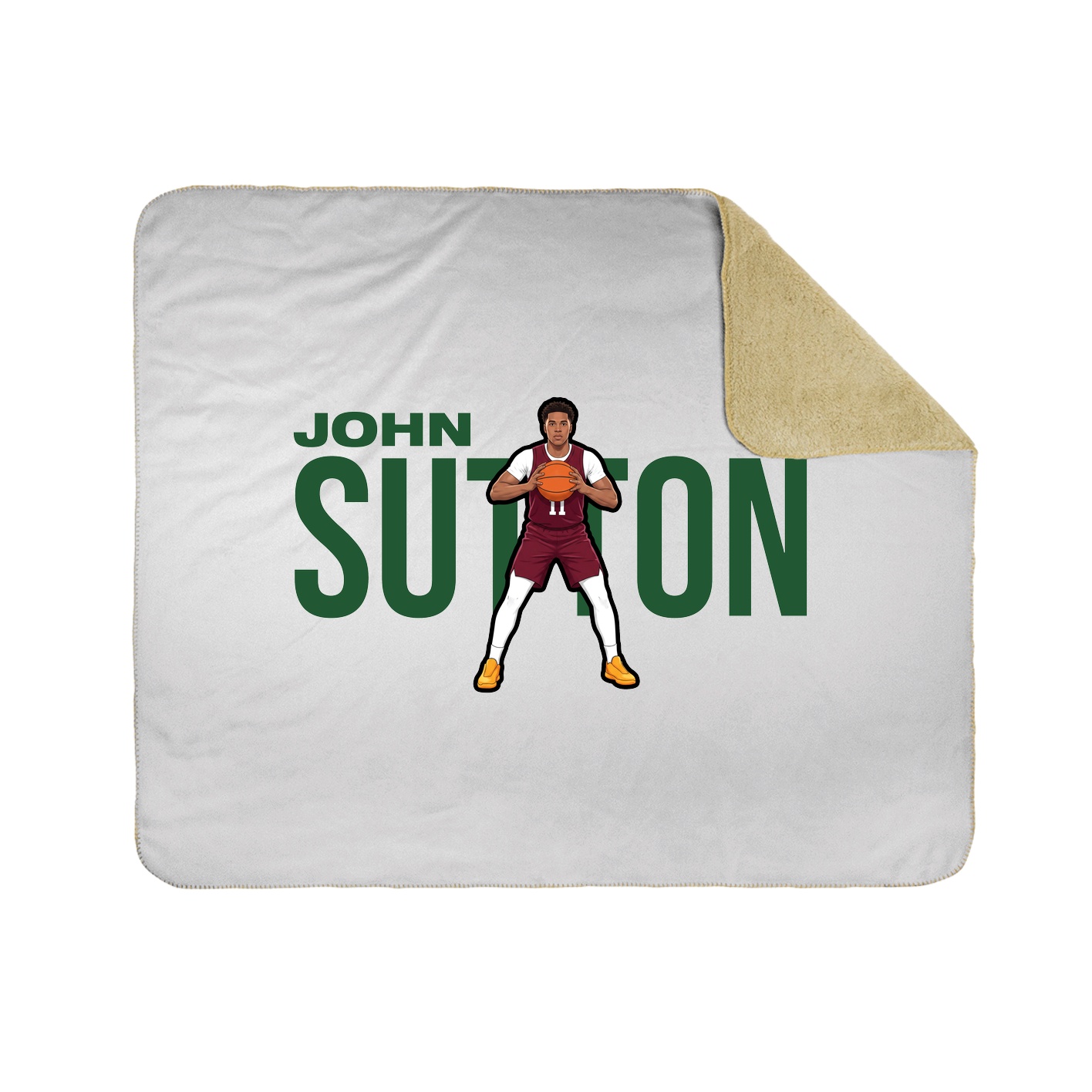 Throw Blanket — Player Name in White