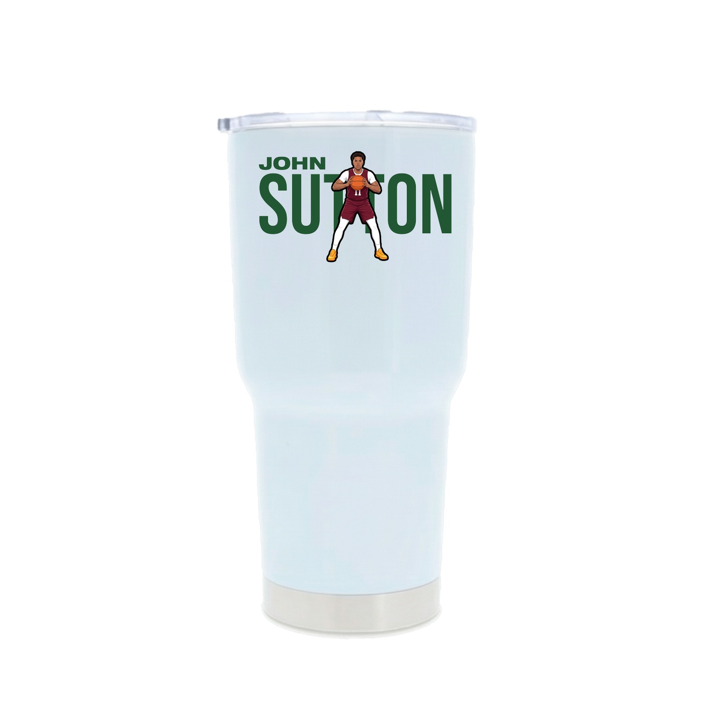 30oz Stainless Steel Tumbler — Player Name in White