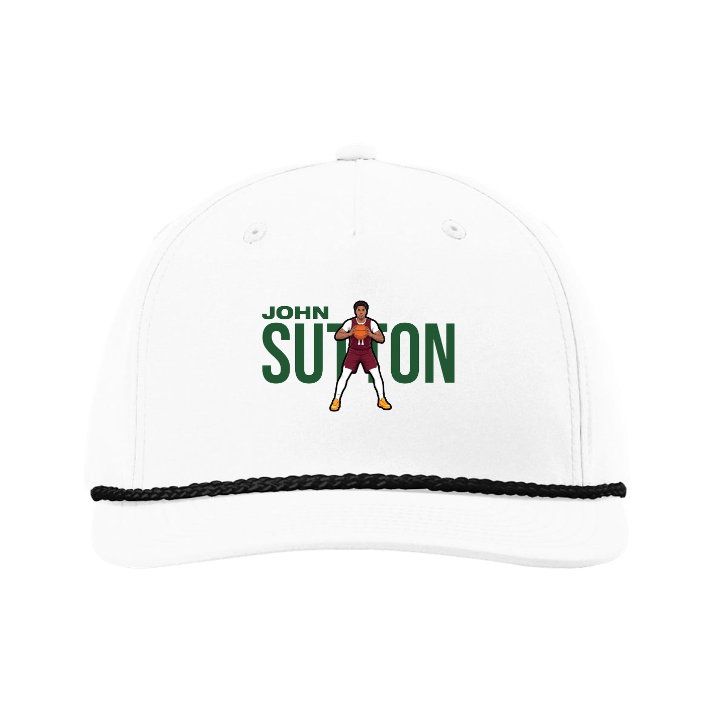 Five-Panel Classic Rope Cap — Player Name in White