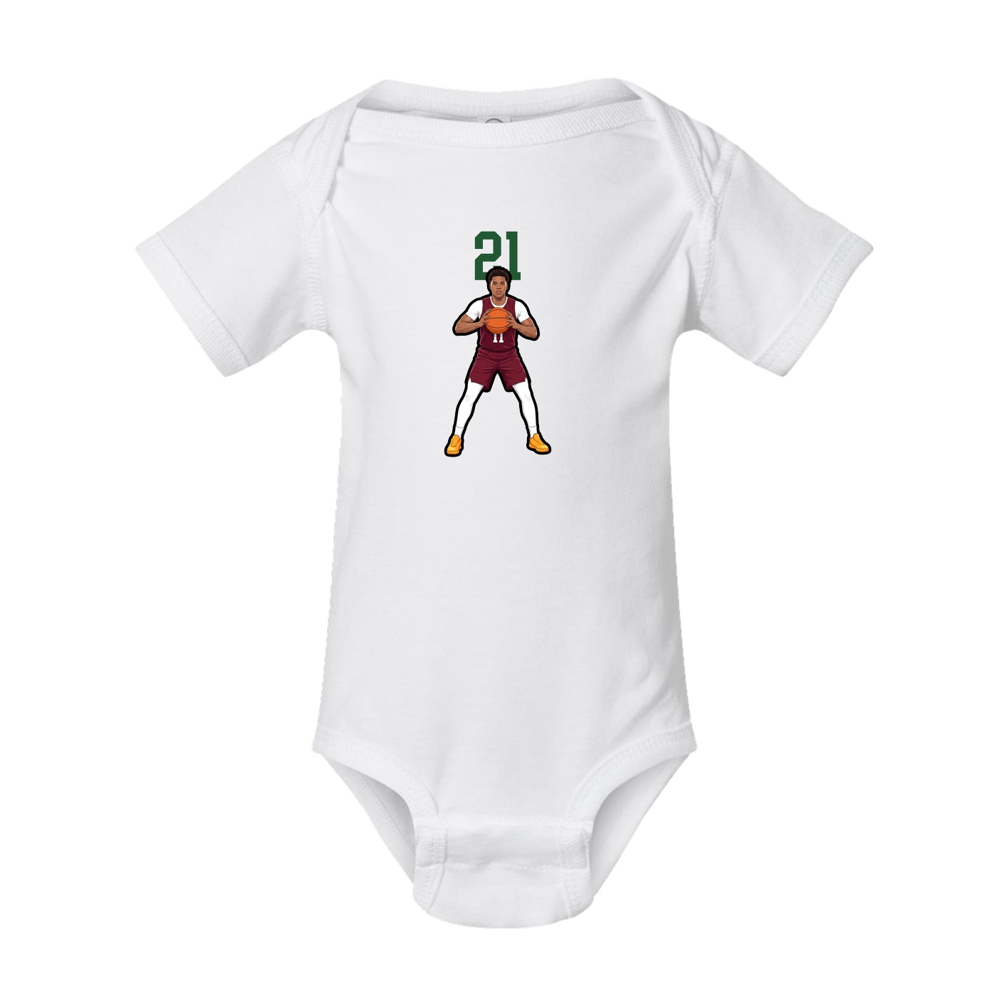 Baby Onesie — Number Top in White