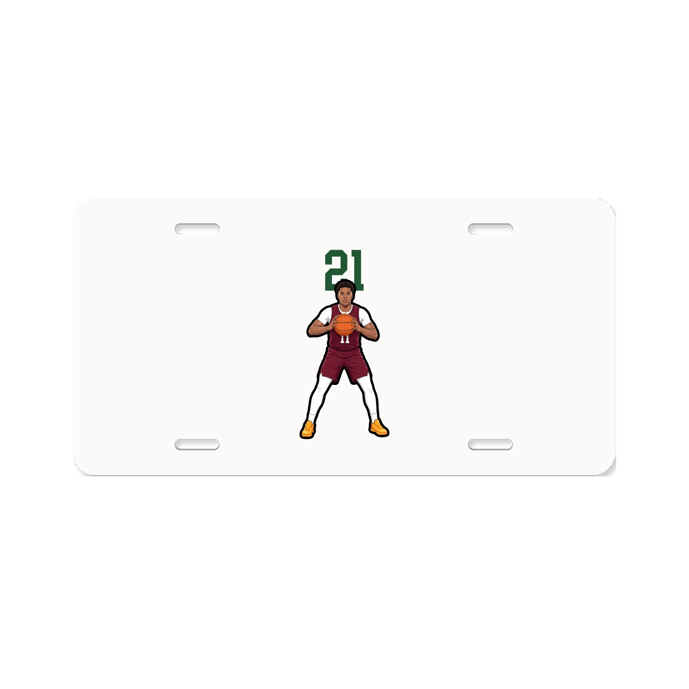 License Plate — Number Top in Classic