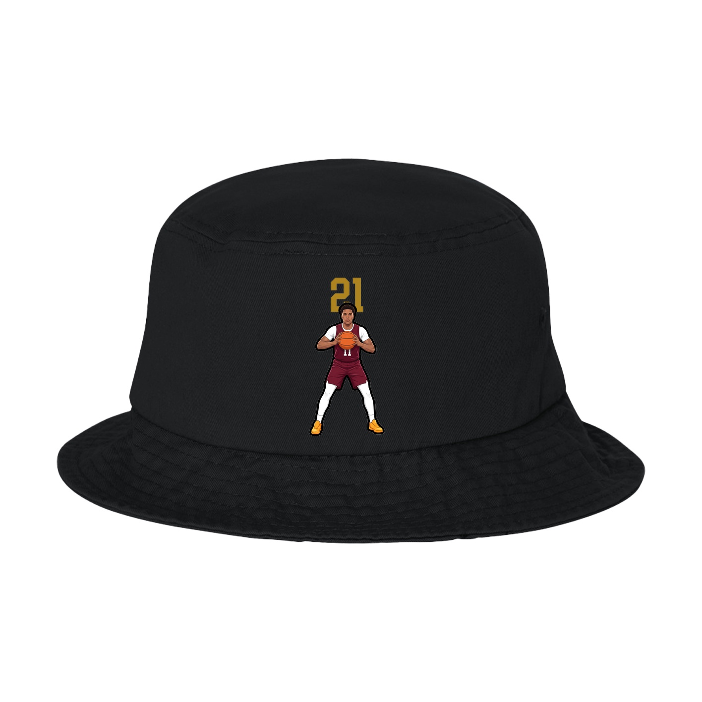 Bucket Cap — Number Top in Black