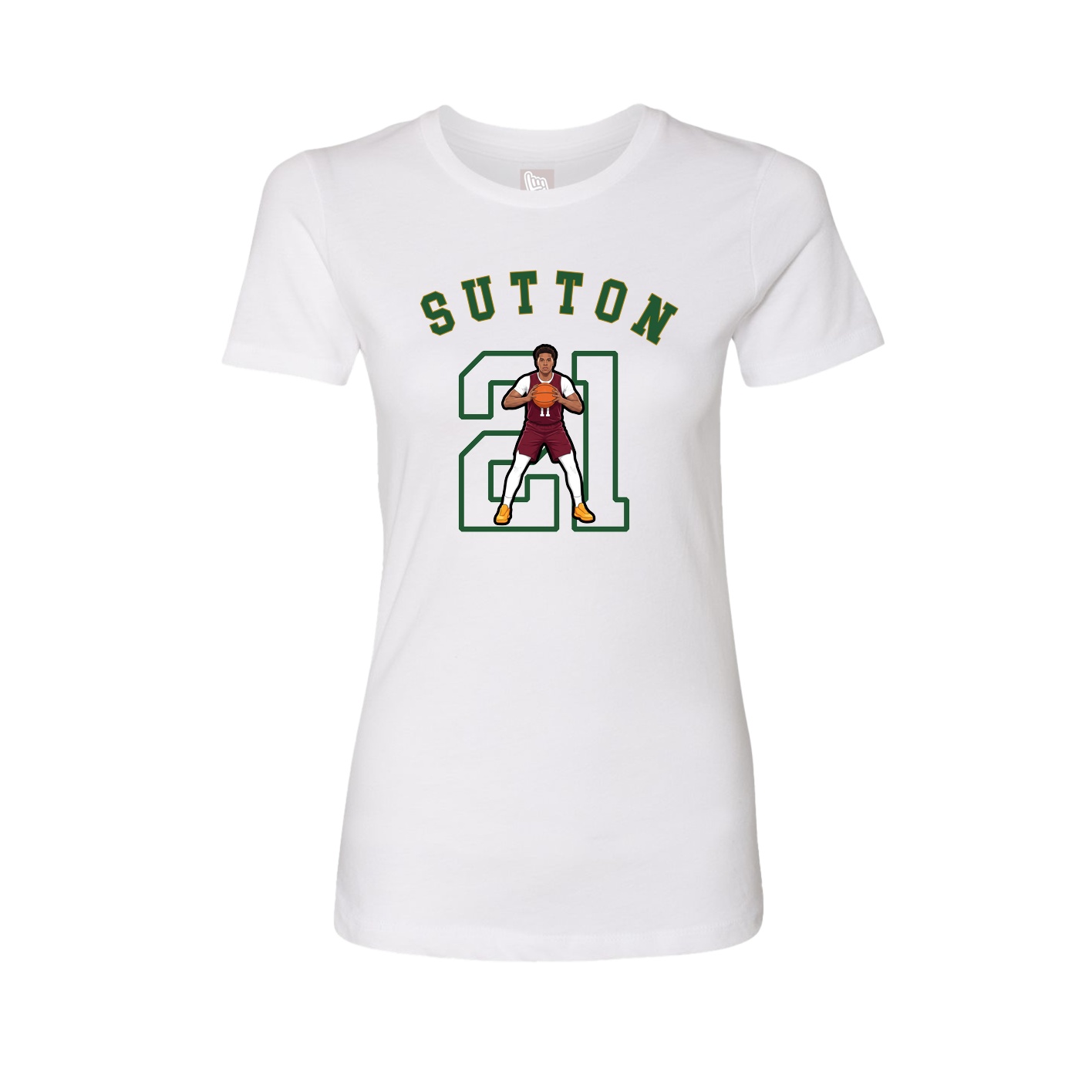 Fitted Women's Tee — Shirsey Arch in White