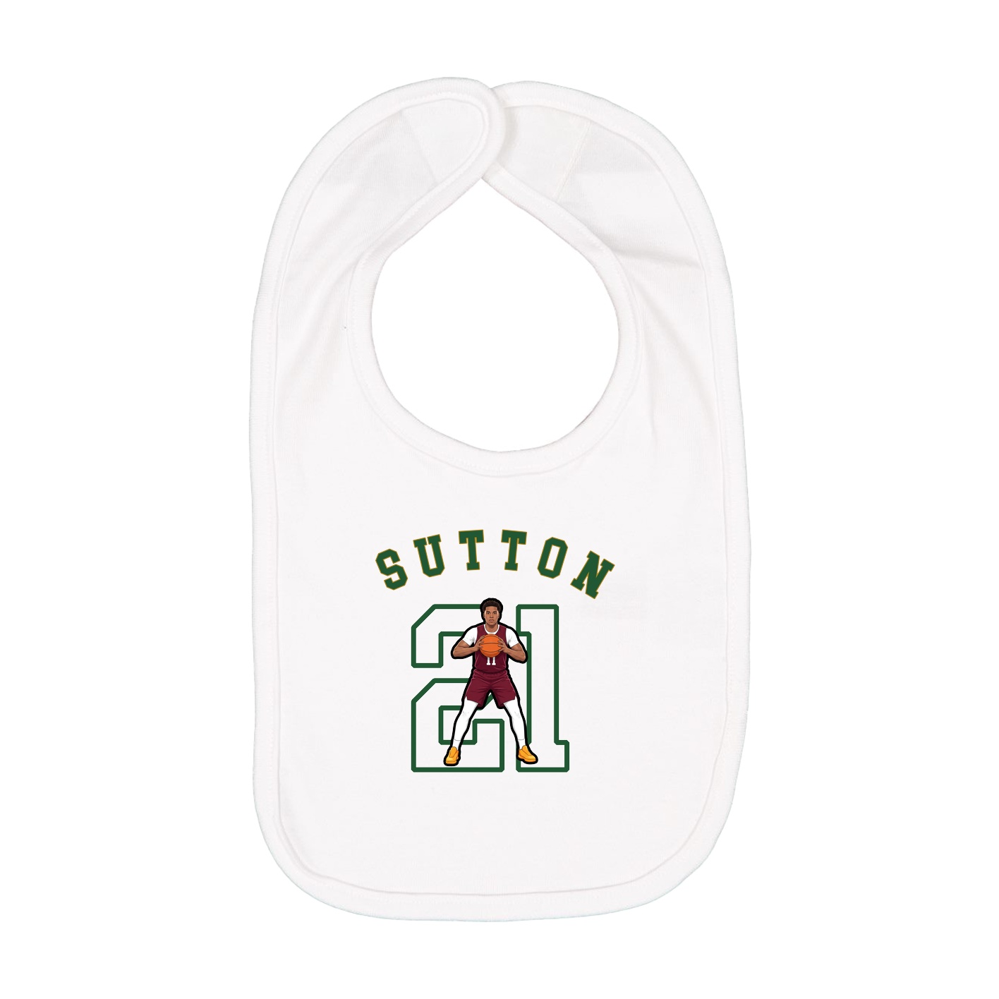 Infant Bib — Shirsey Arch in White