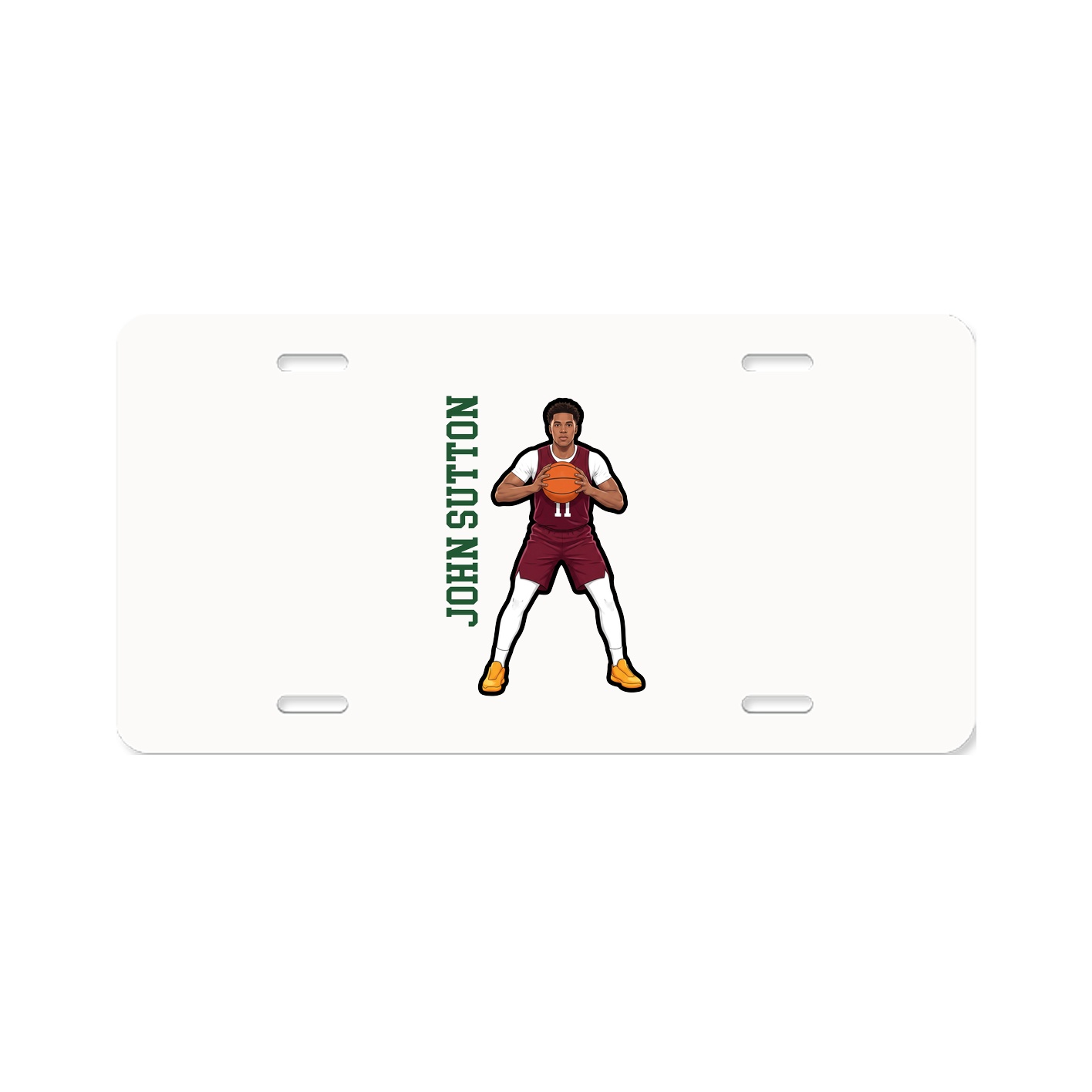 License Plate — Name Vertical in Classic