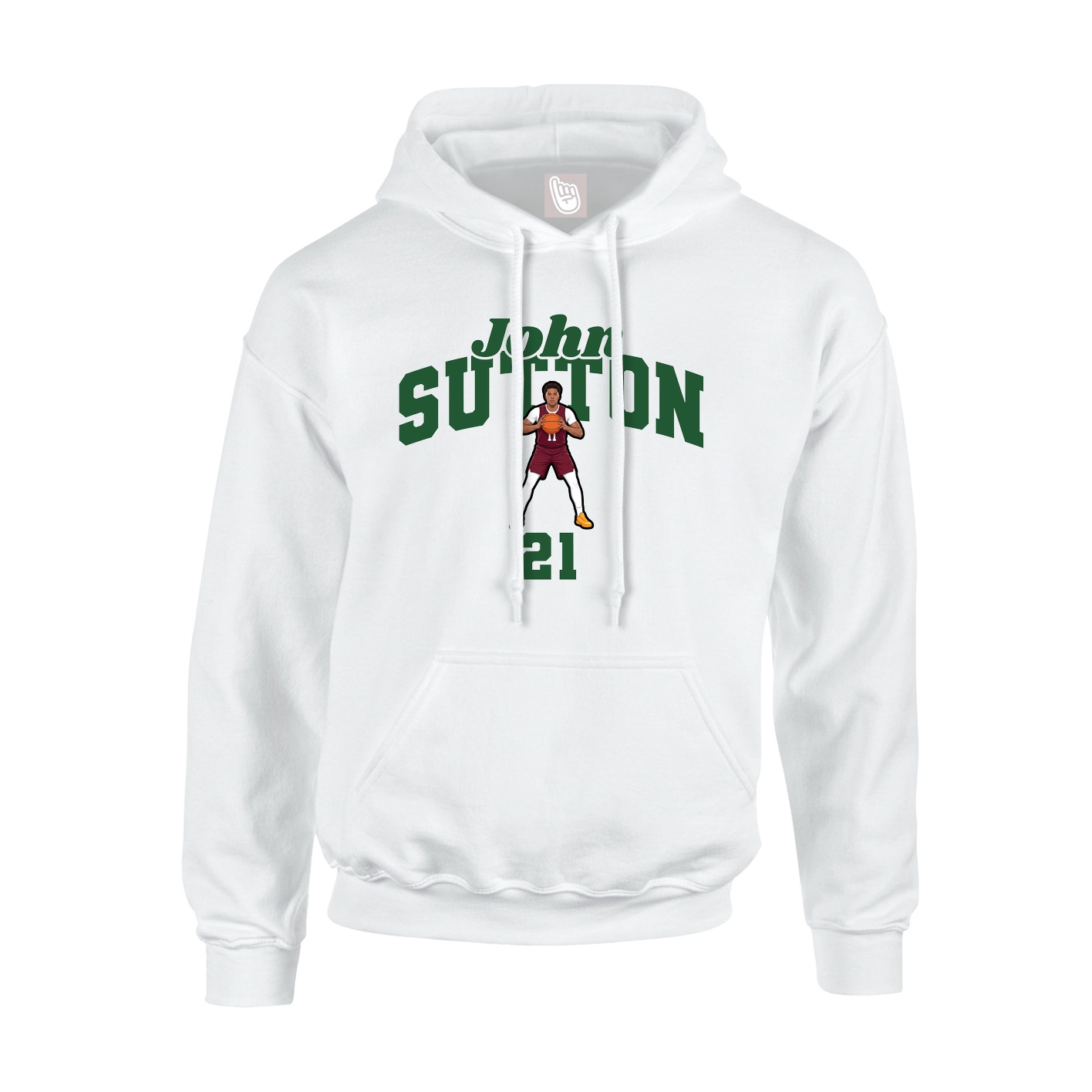 Hoodie — Signature Arch in White