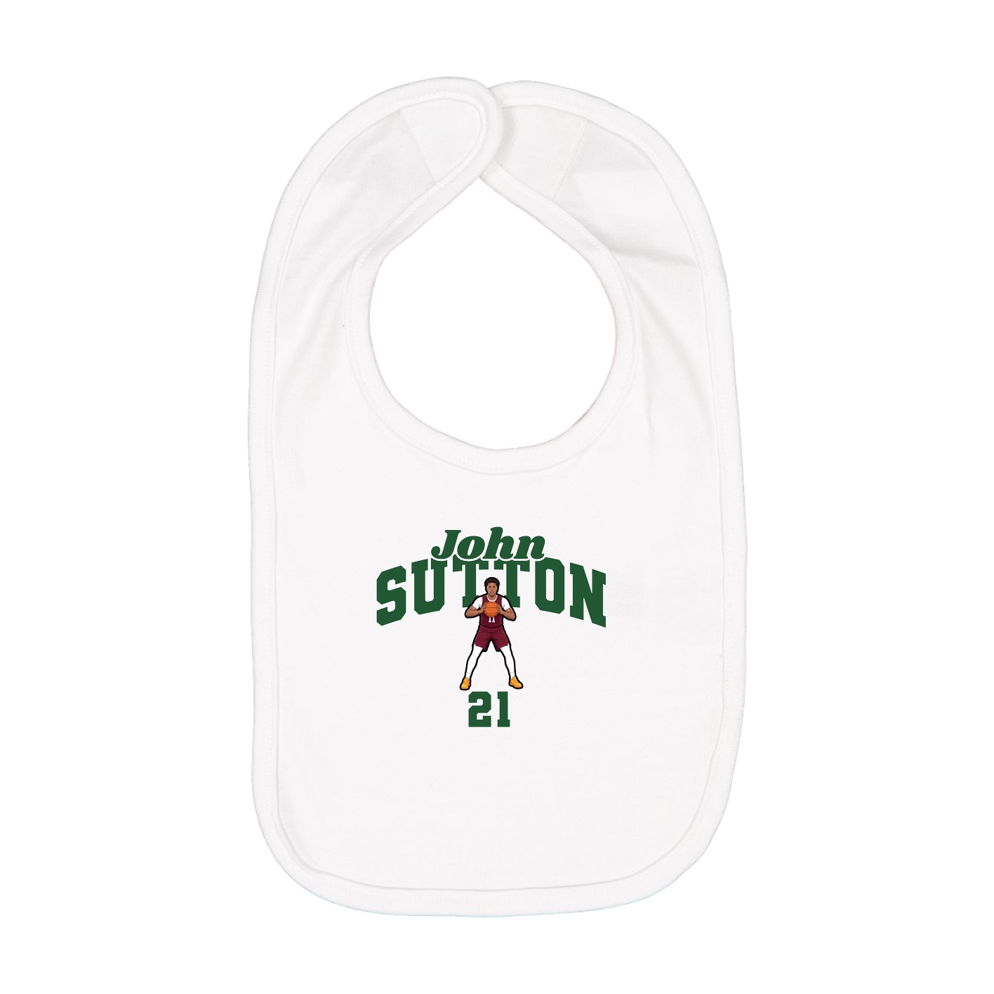 Infant Bib — Signature Arch in White