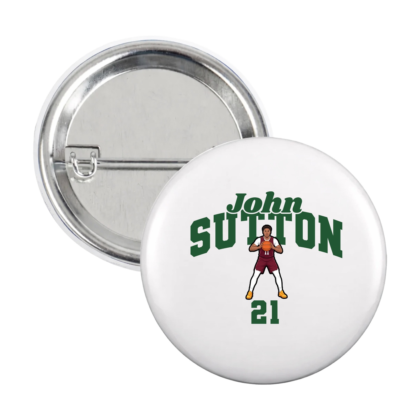 Game Day Button — Signature Arch in White