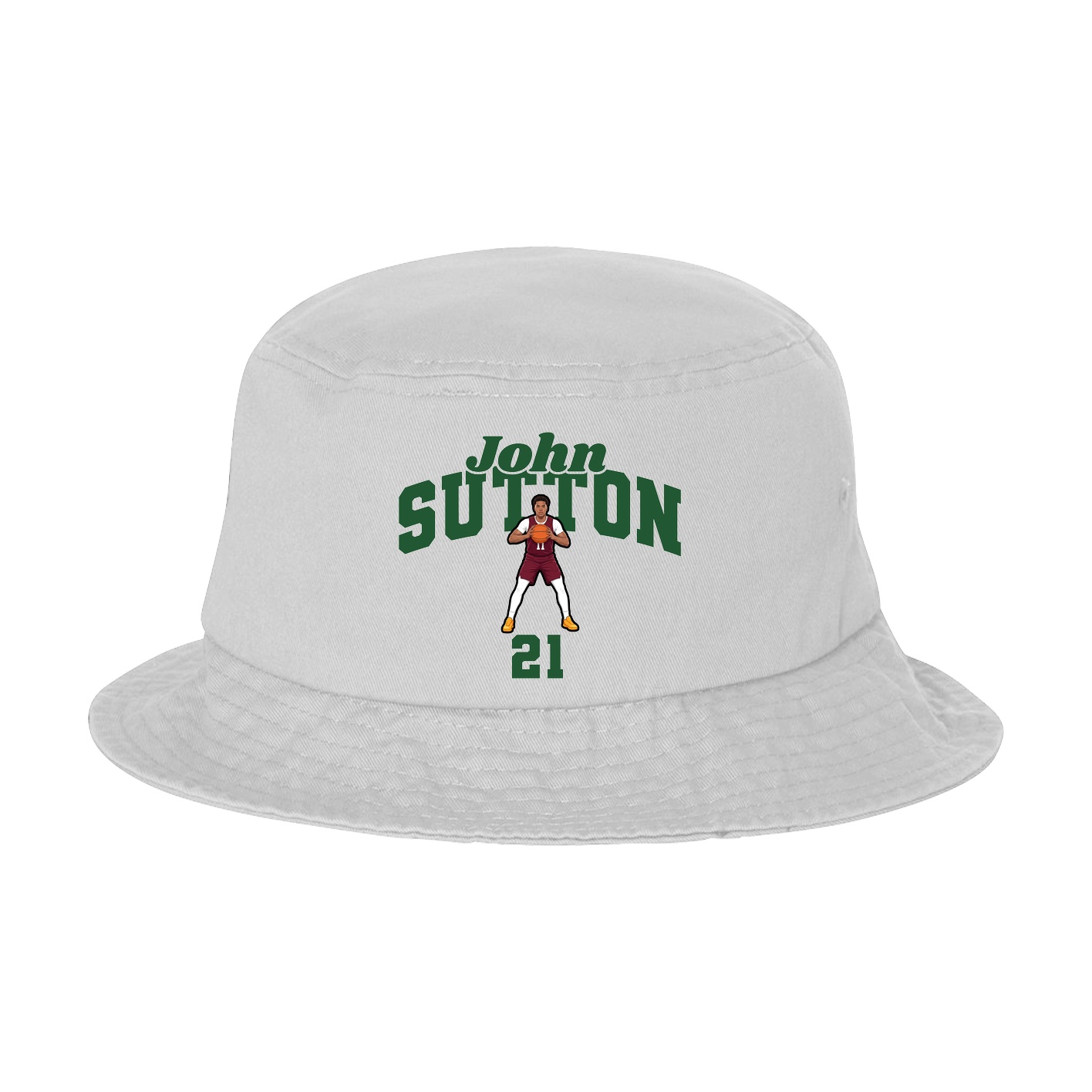 Bucket Cap — Signature Arch in White