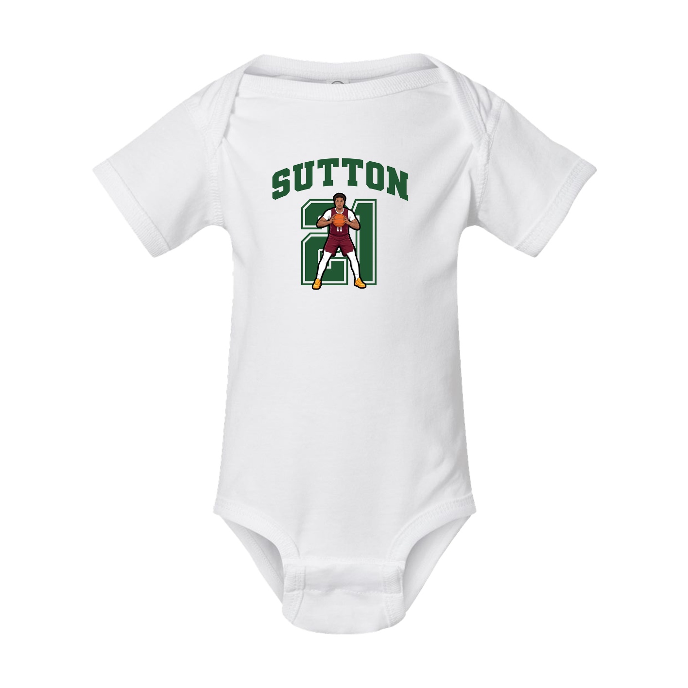 Baby Onesie — Number in White