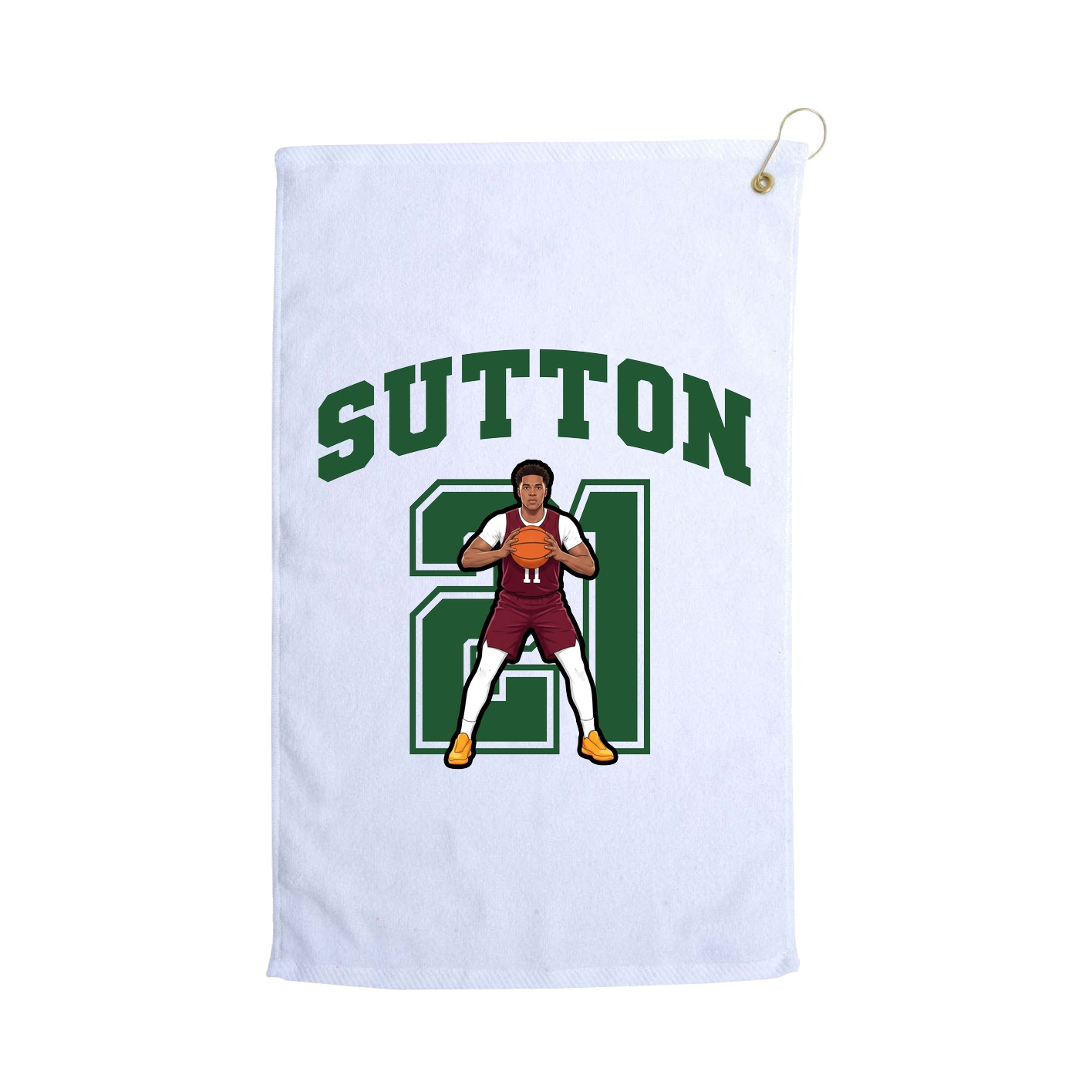 Golf Towel — Number in White