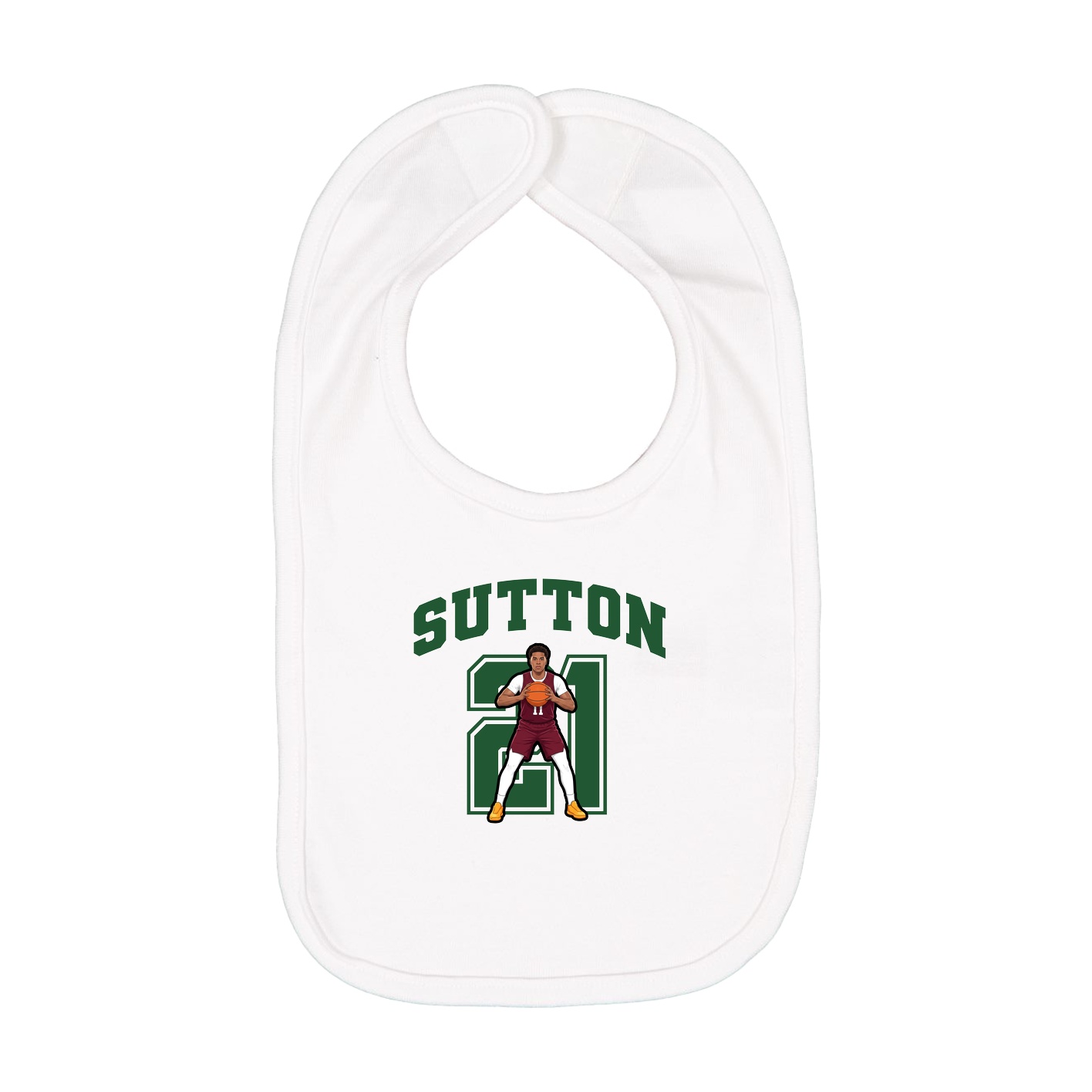 Infant Bib — Number in White