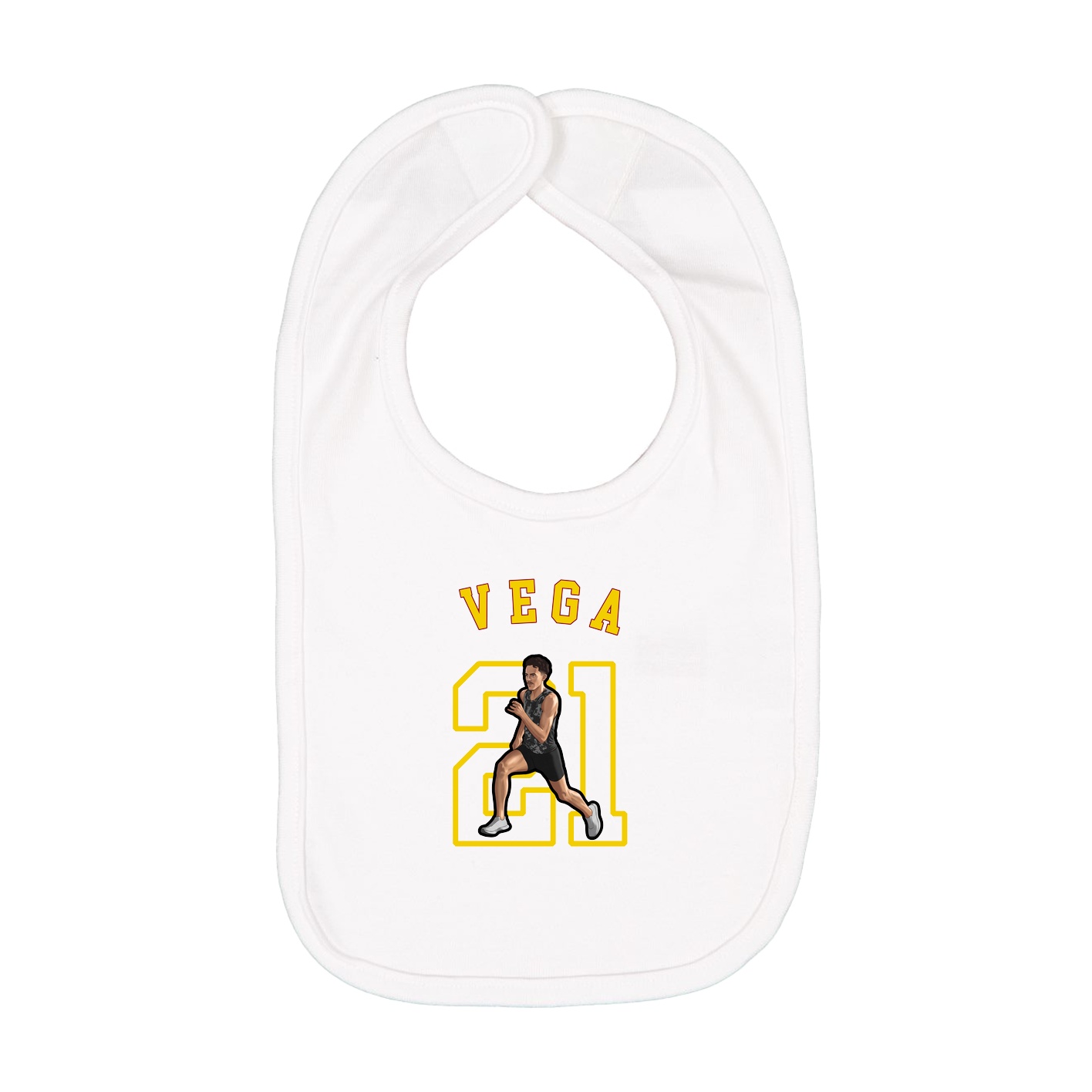 Infant Bib — Shirsey Arch in White