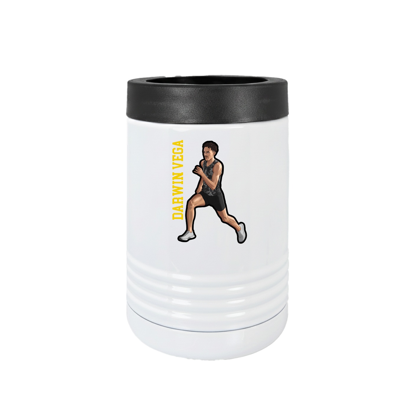 Beverage Holder — Name Vertical in White