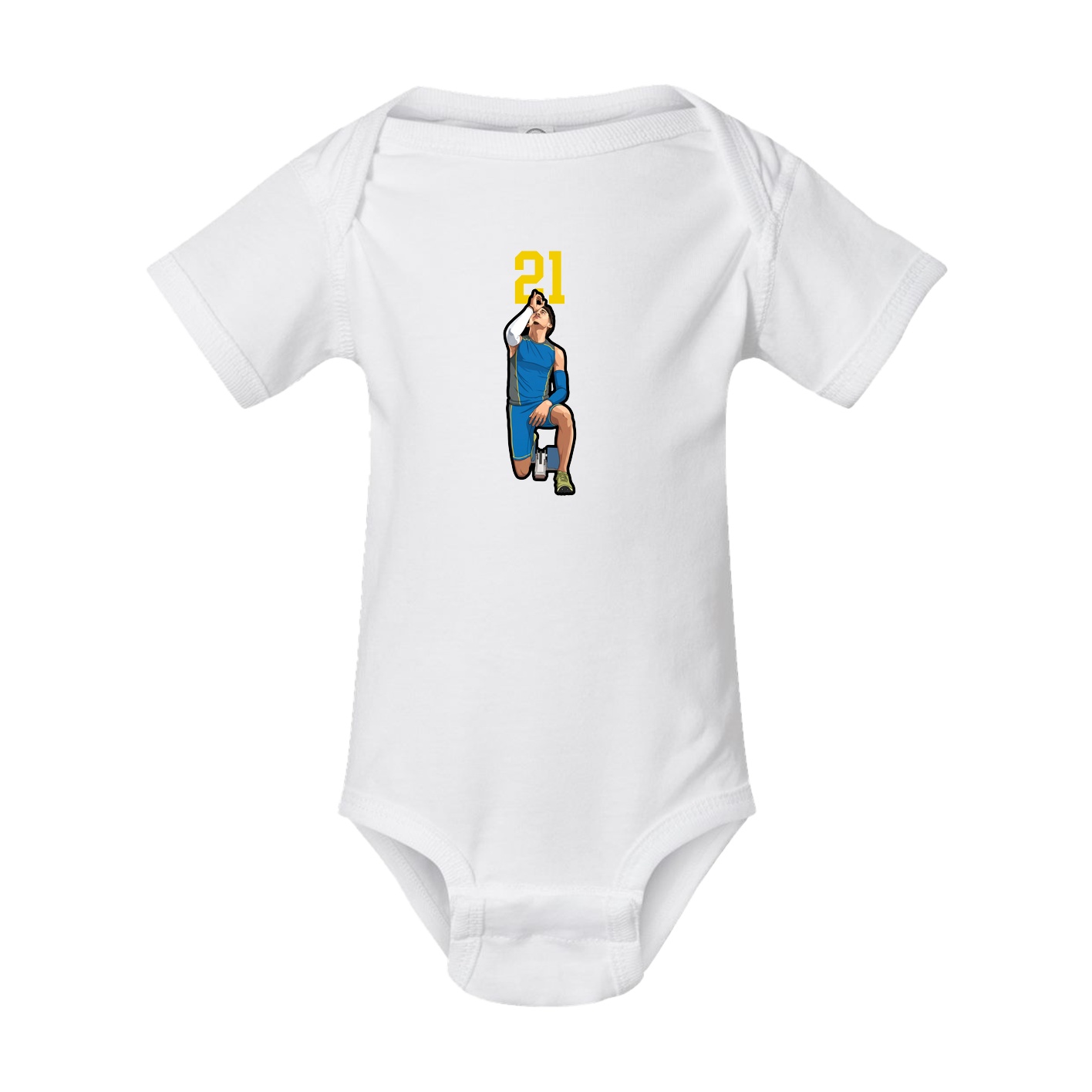 Baby Onesie — Number Top in White